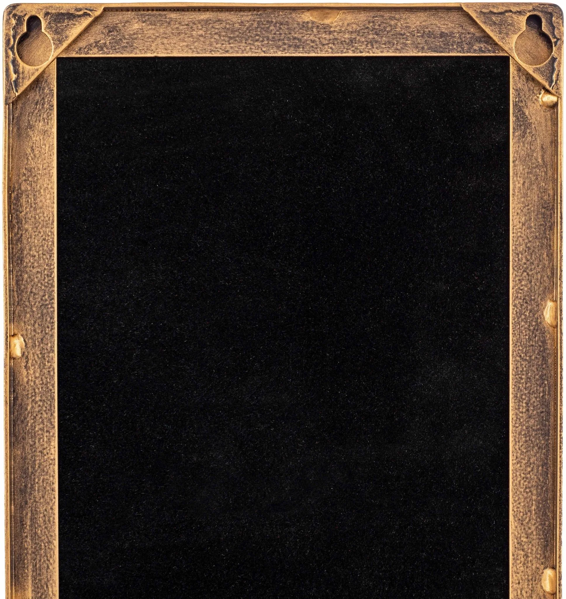 Gold and Taupe Rectangle Frame Stand Mirror - Image 4