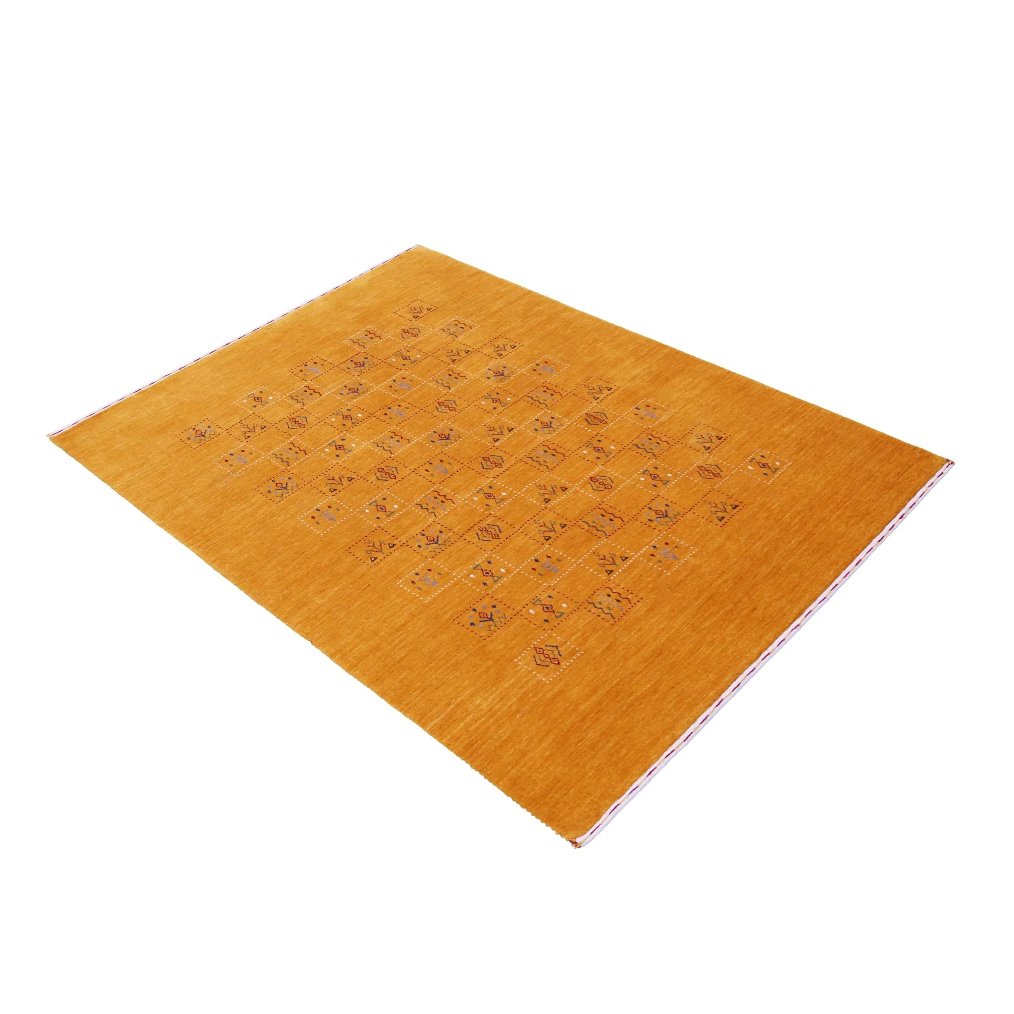 Gold Center Pattern Hand Loomed Wool Area Rug - Image 14
