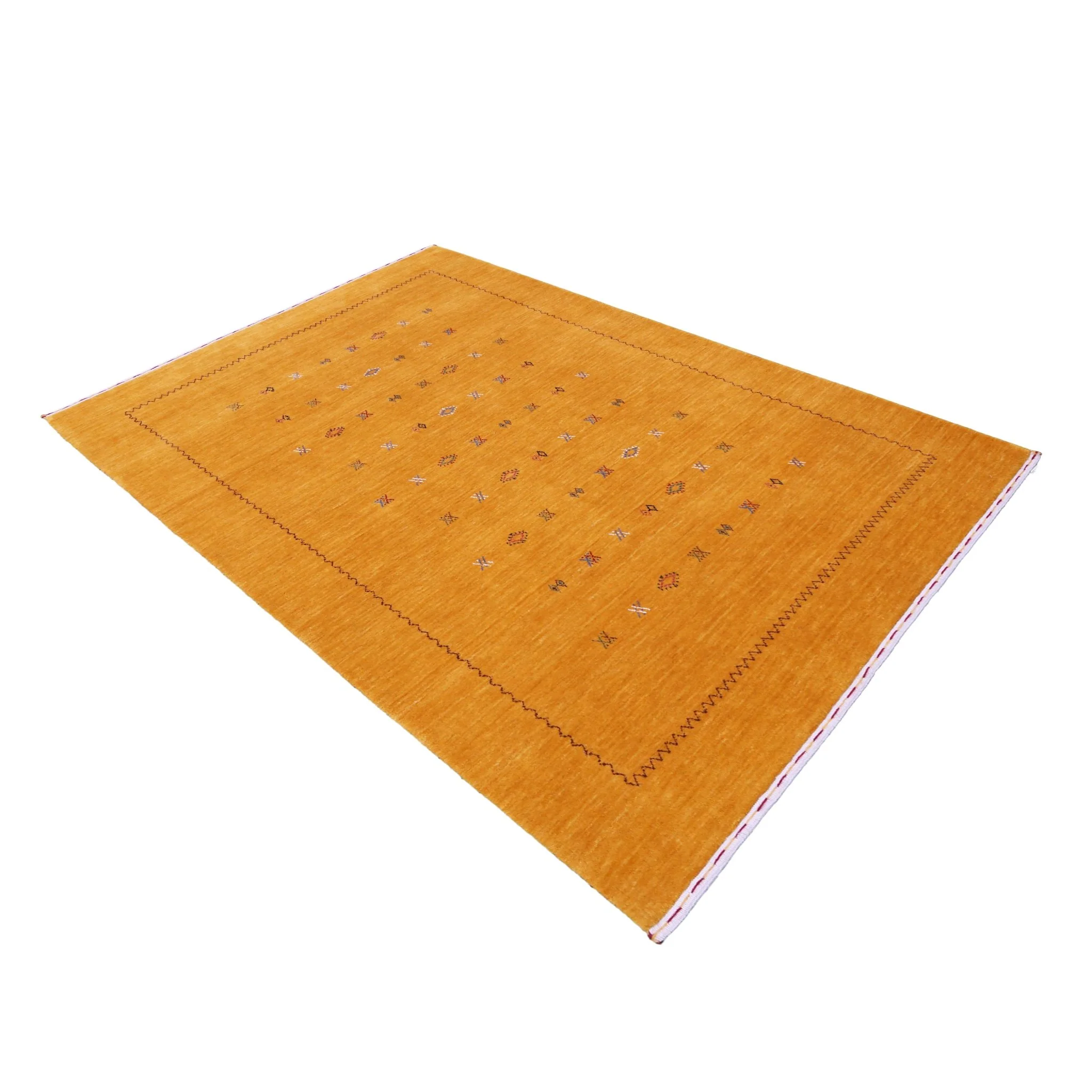 Gold Tribal Center Medallion Hand Loomed Wool Area Rug - Image 13