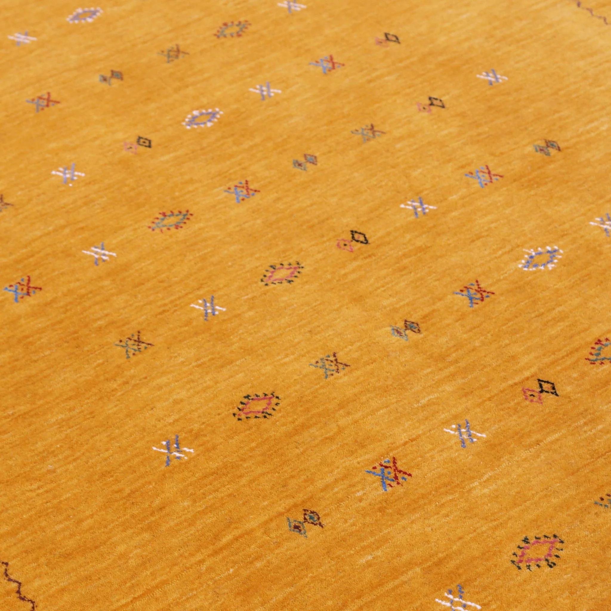 Gold Tribal Center Medallion Hand Loomed Wool Area Rug - Image 3
