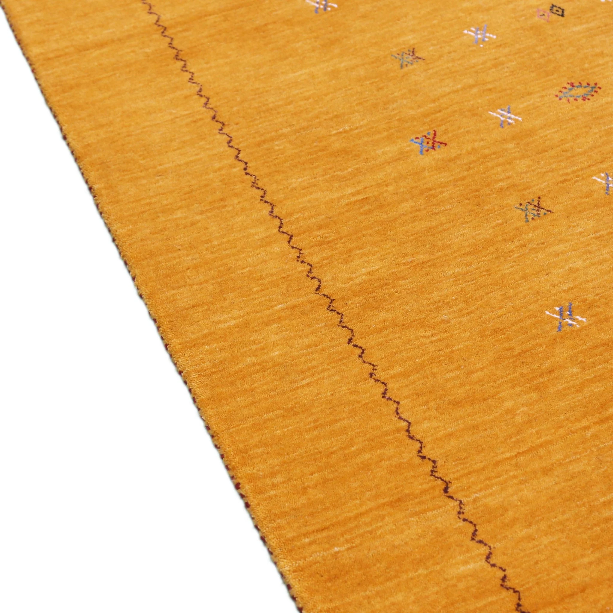 Gold Tribal Center Medallion Hand Loomed Wool Area Rug - Image 5