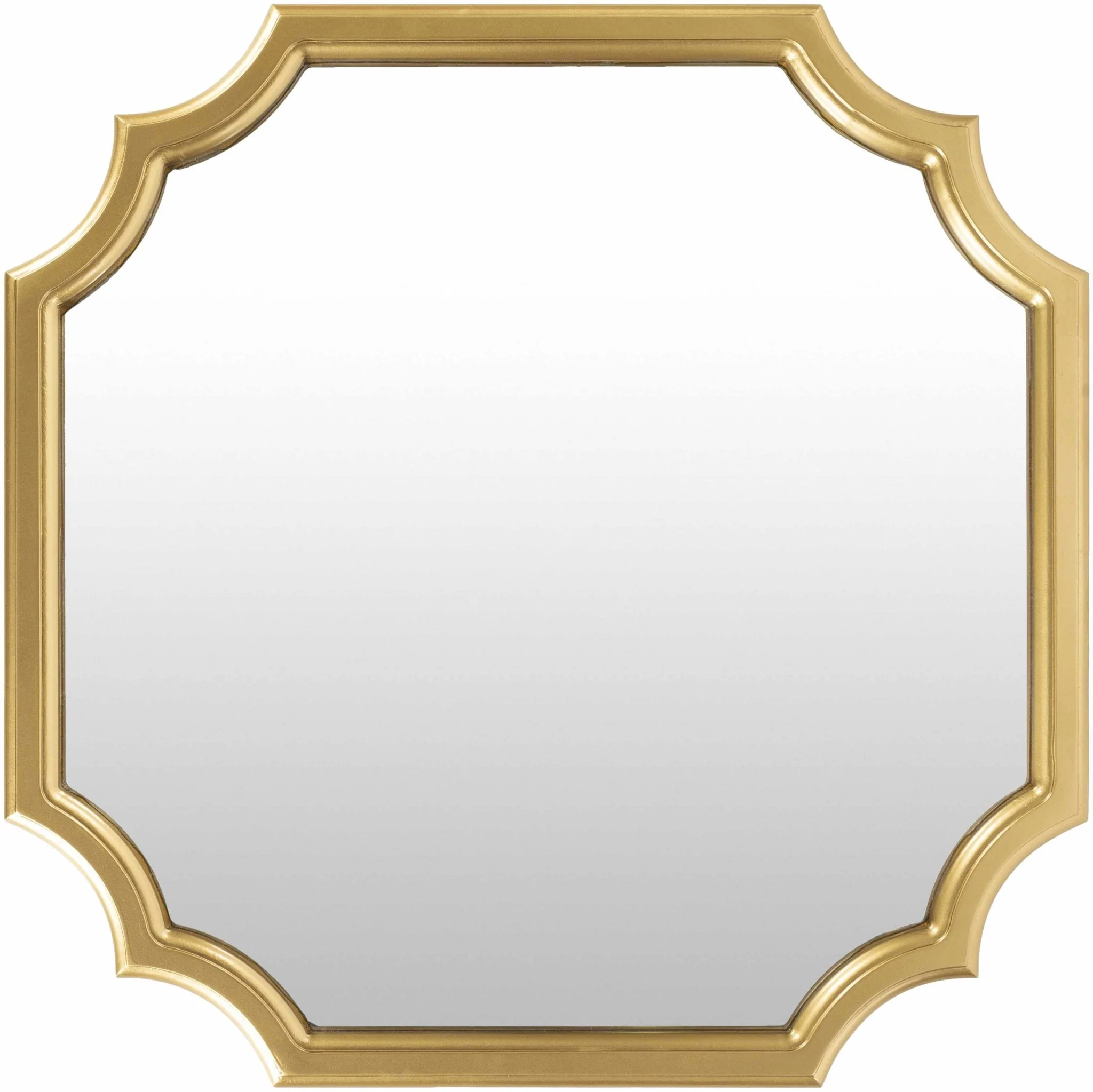 Golden Framed Modern Specialty shaped wall Hanging Mirror - Image 2