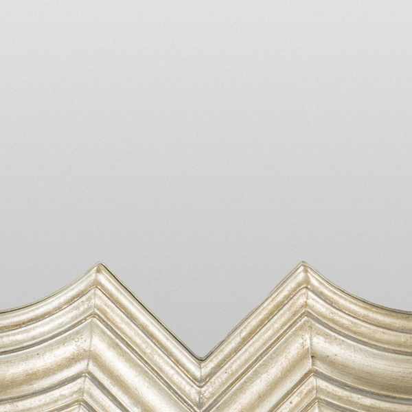 Golden scalloped shaped hanging wall mirror - Image 3
