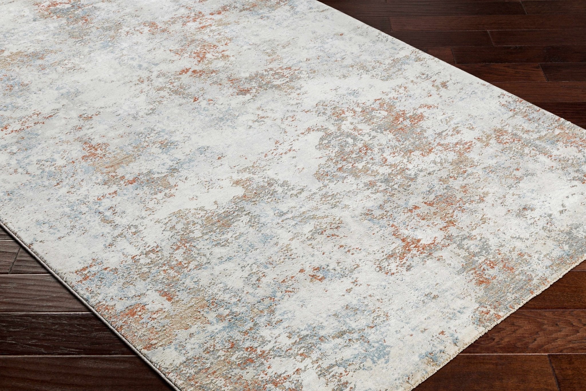 Gray And Beige Contemporary Style Machine Woven Rug - Image 10
