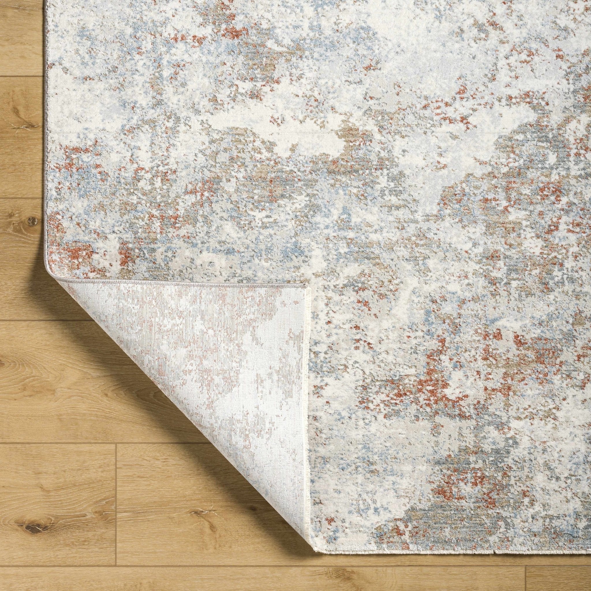 Gray And Beige Contemporary Style Machine Woven Rug - Image 5