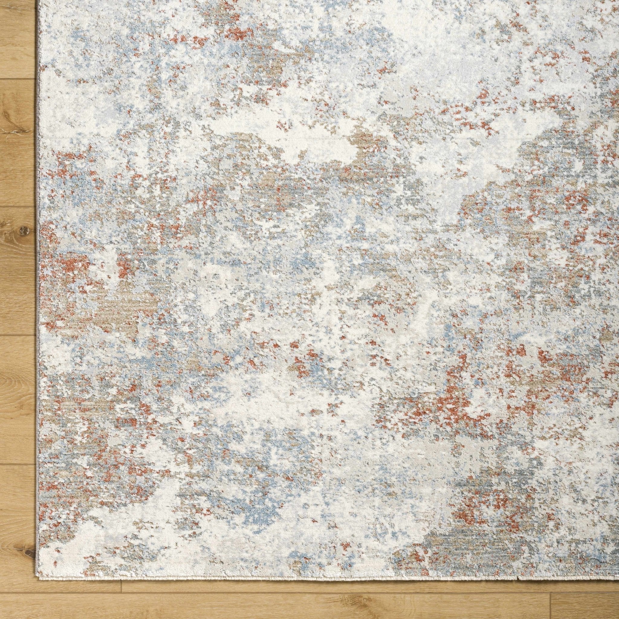 Gray And Beige Contemporary Style Machine Woven Rug - Image 6