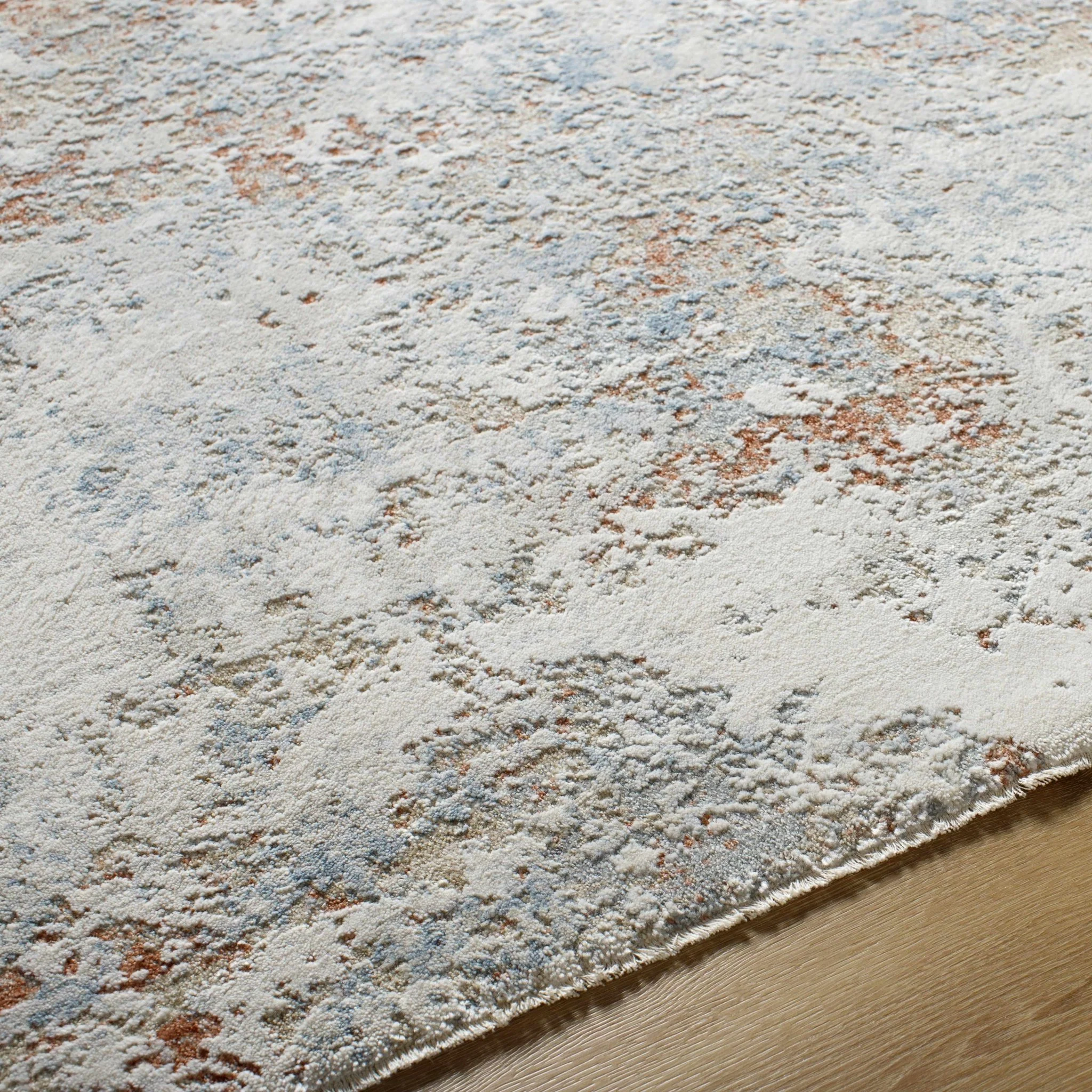 Gray And Beige Contemporary Style Machine Woven Rug - Image 9