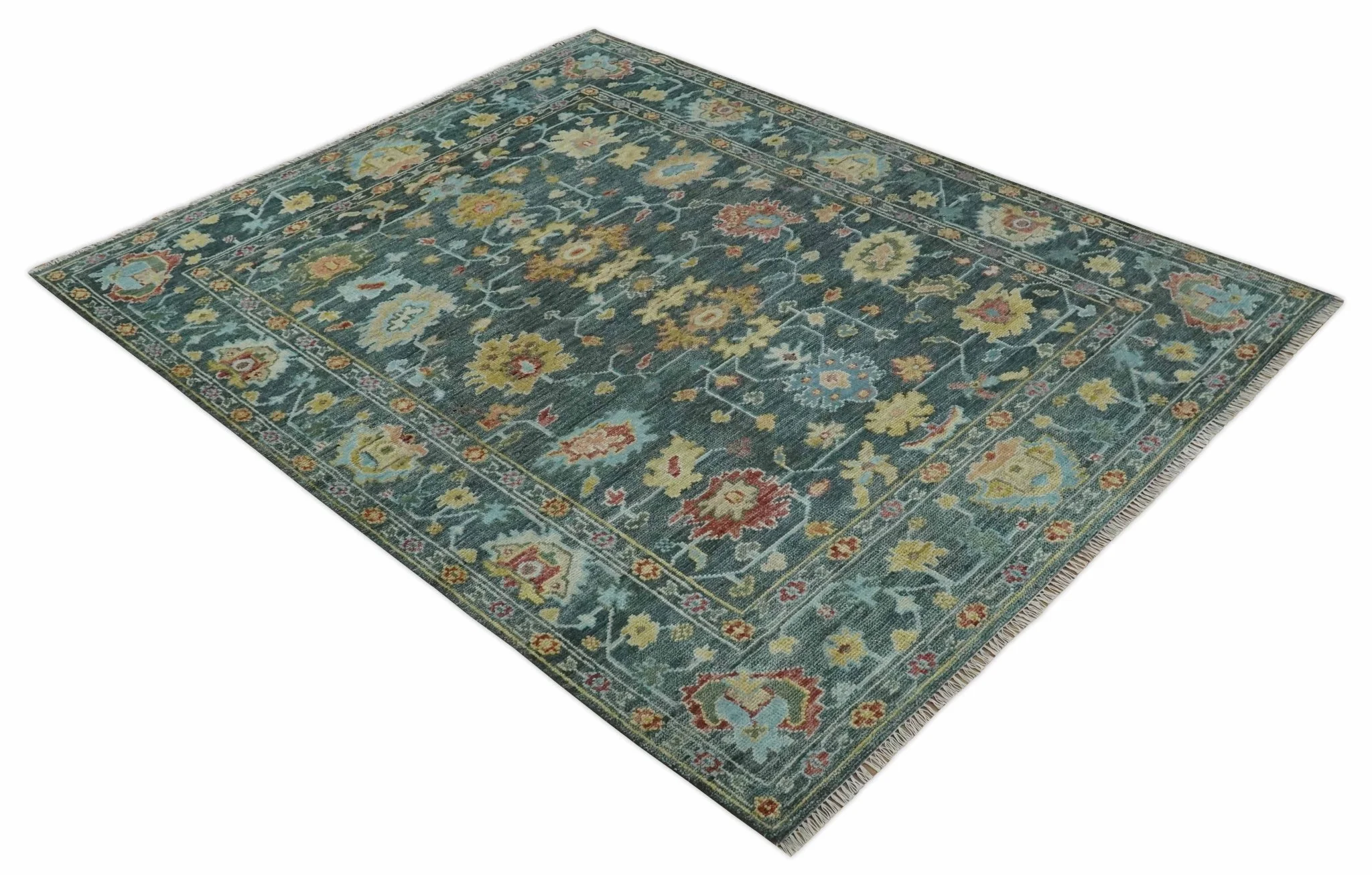 Custom Made Gray and Beige Hand knotted Traditional Oushak Multi Size wool Area Rug - Image 10