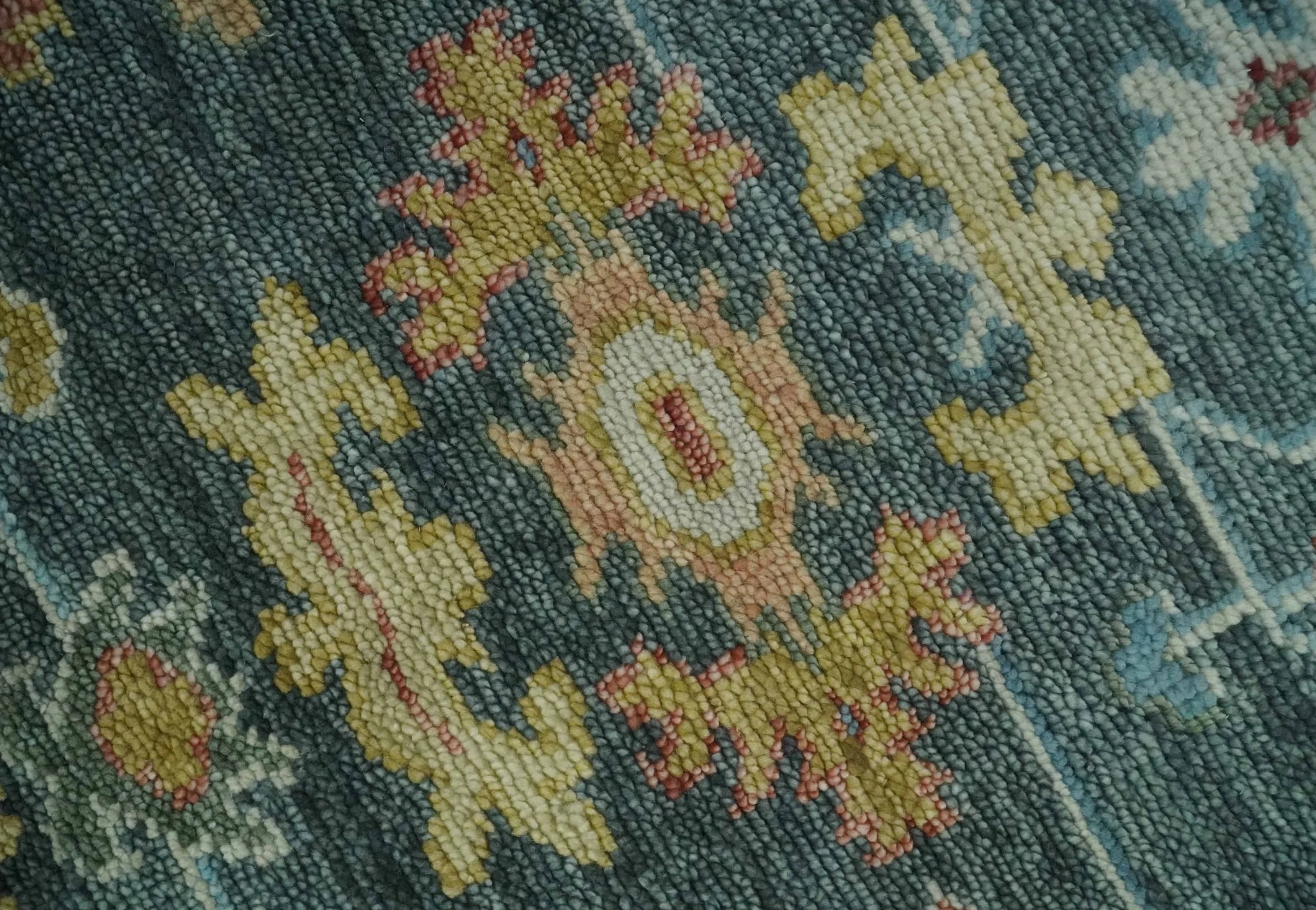 Custom Made Gray and Beige Hand knotted Traditional Oushak Multi Size wool Area Rug - Image 4