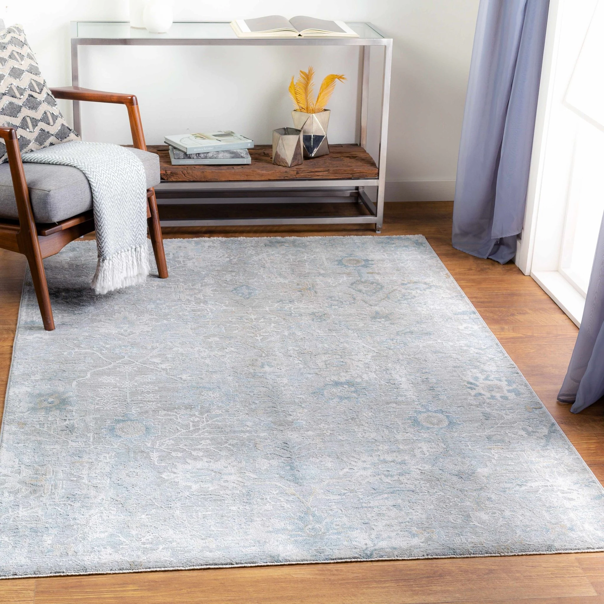 Transitional Gray And Beige Contemporary Area Rug - Image 20