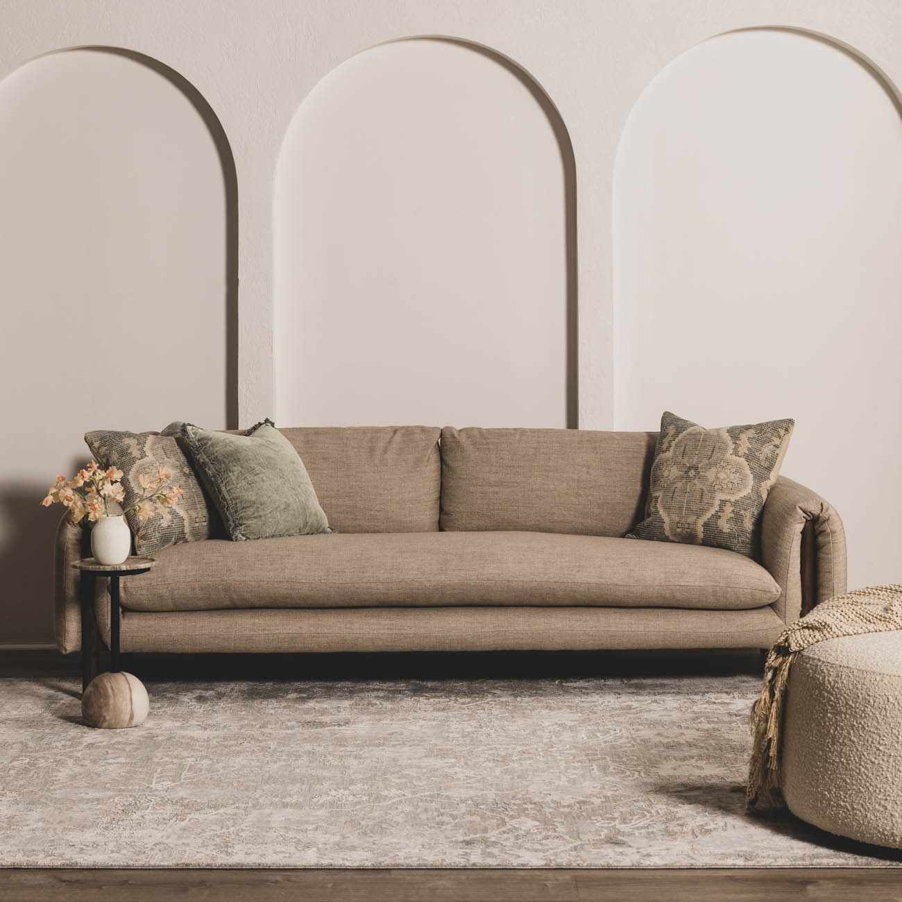 Transitional Gray And Beige Contemporary Area Rug - Image 3