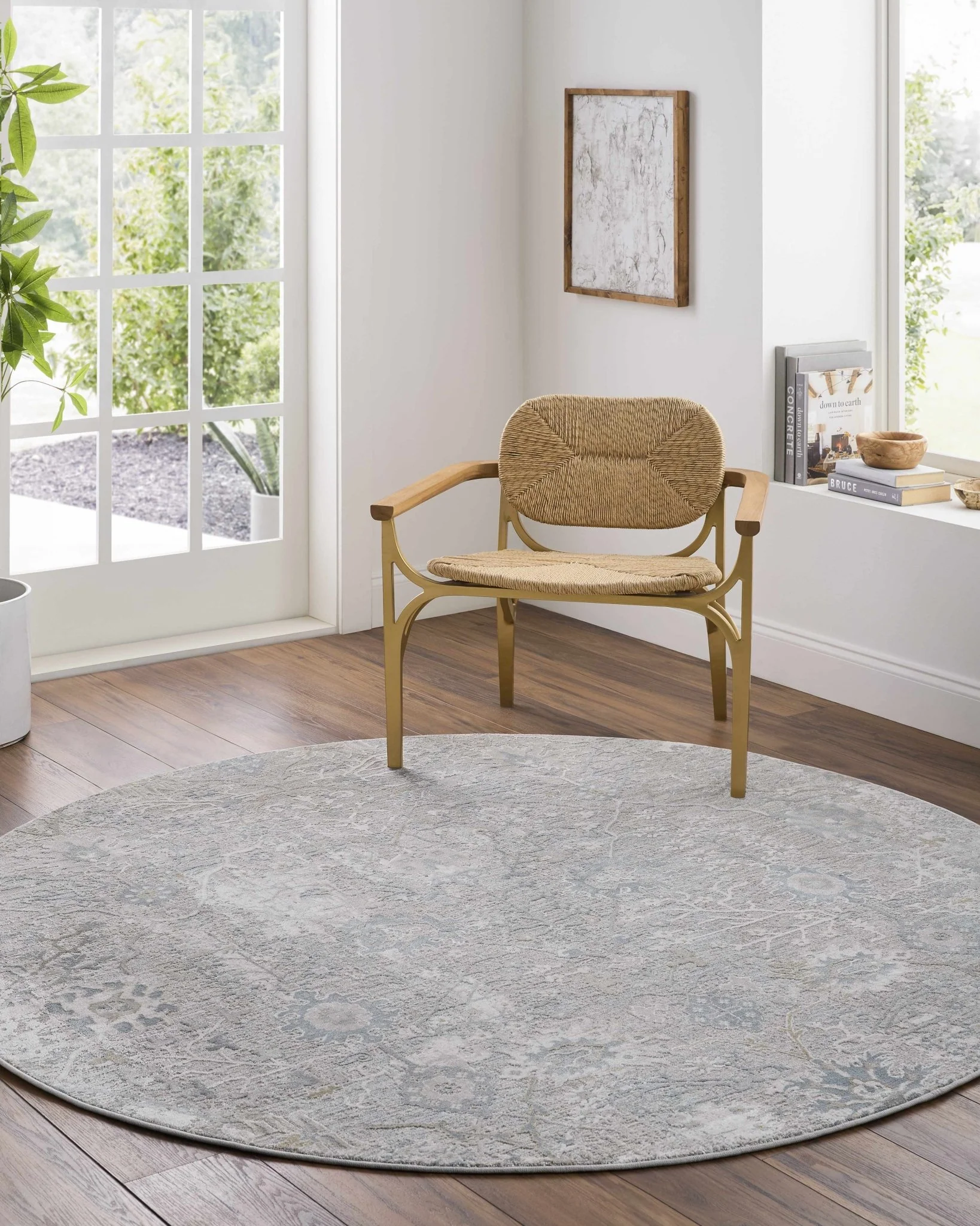 Transitional Gray And Beige Contemporary Area Rug - Image 5