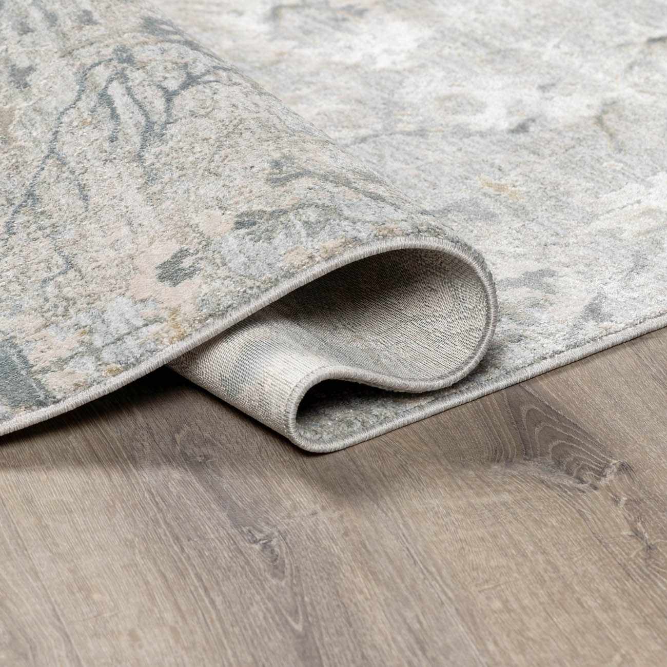 Transitional Gray And Beige Contemporary Area Rug - Image 7