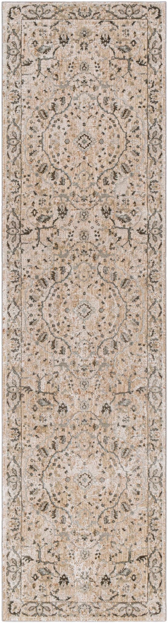 Gray And Beige Traditional Style medallion Rug - Image 21