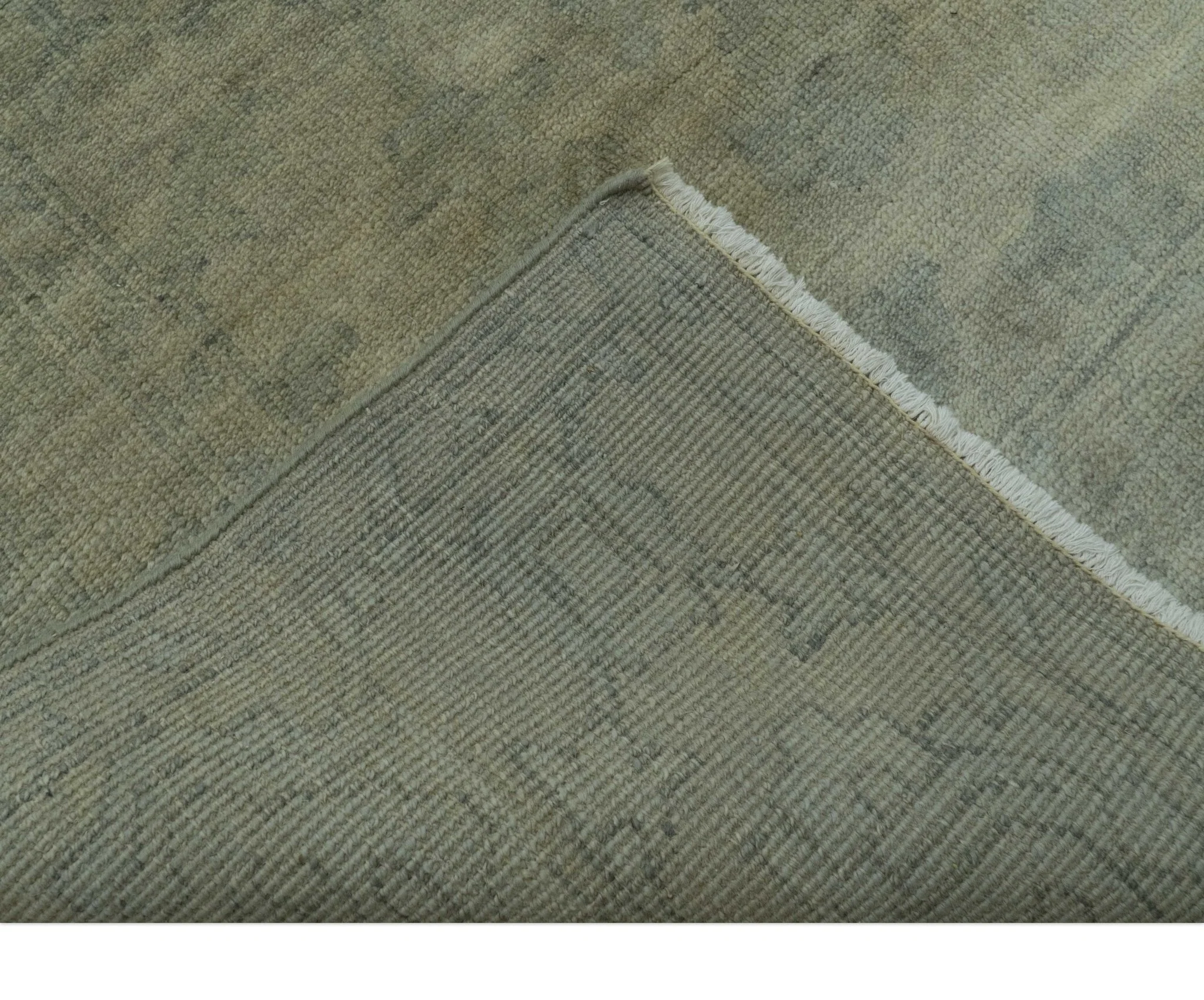 Gray And Beige Traditional Oushak Design 5.8x8.6 Hand Knotted Wool Area Rug - Image 4