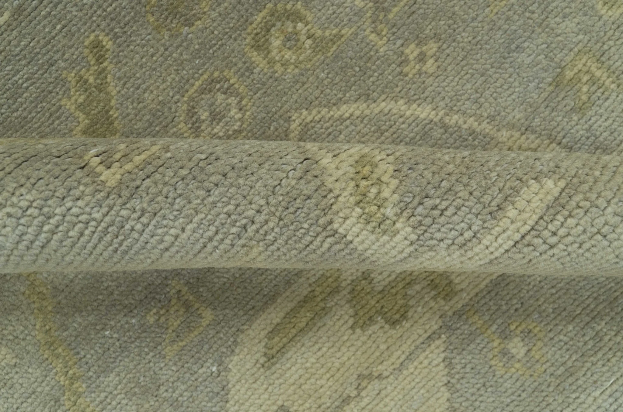 Gray And Beige Traditional Oushak Design Hand Knotted 5.6x8.6 wool area rug - Image 6