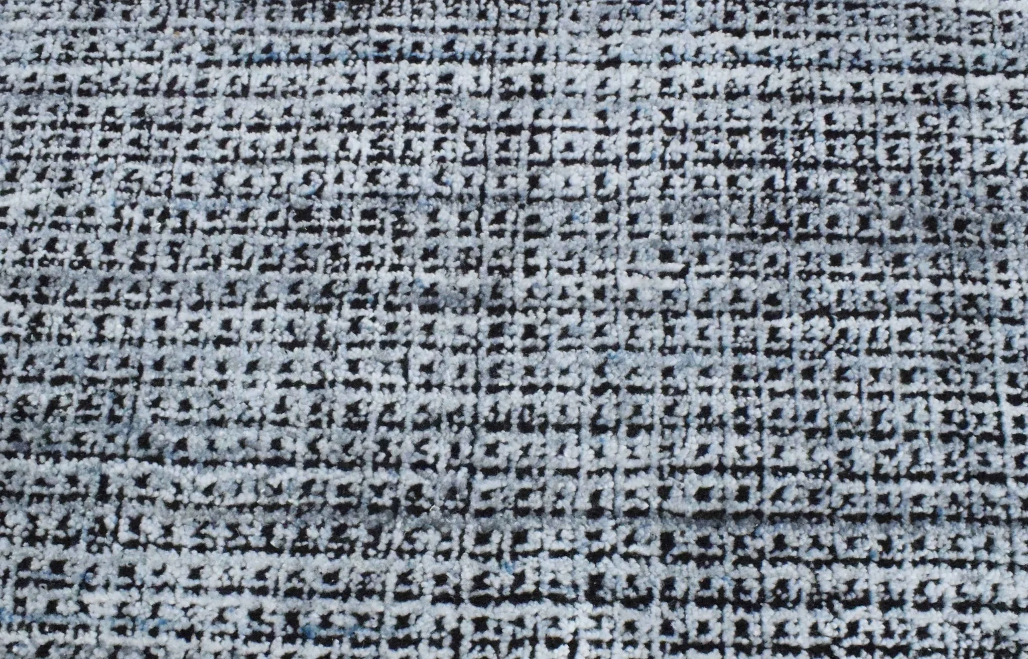 Gray and Black Handmade Area Rug Made With Fine Viscose - Image 2
