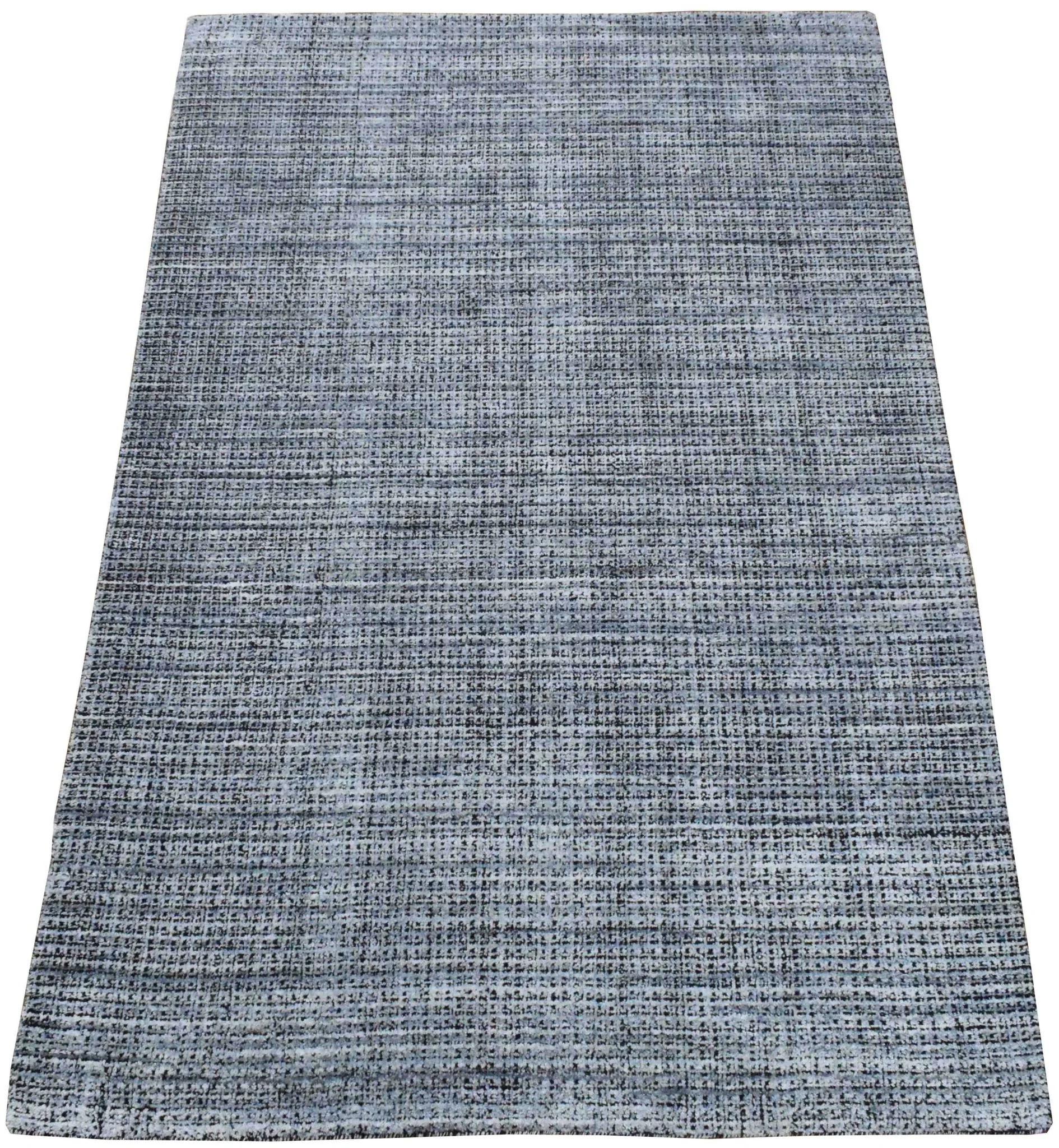 Gray and Black Handmade Area Rug Made With Fine Viscose - Image 4