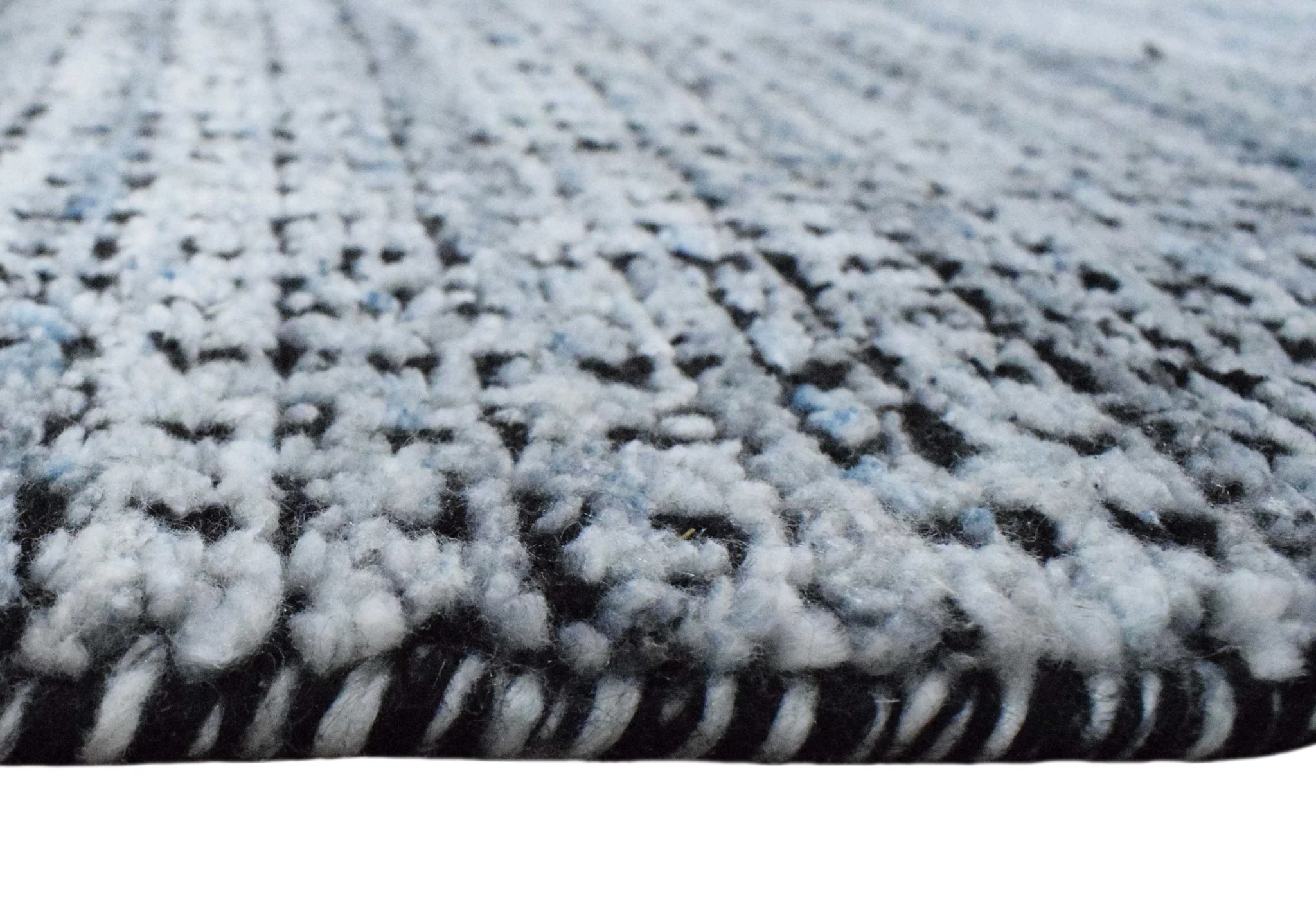 Gray and Black Handmade Area Rug Made With Fine Viscose - Image 5