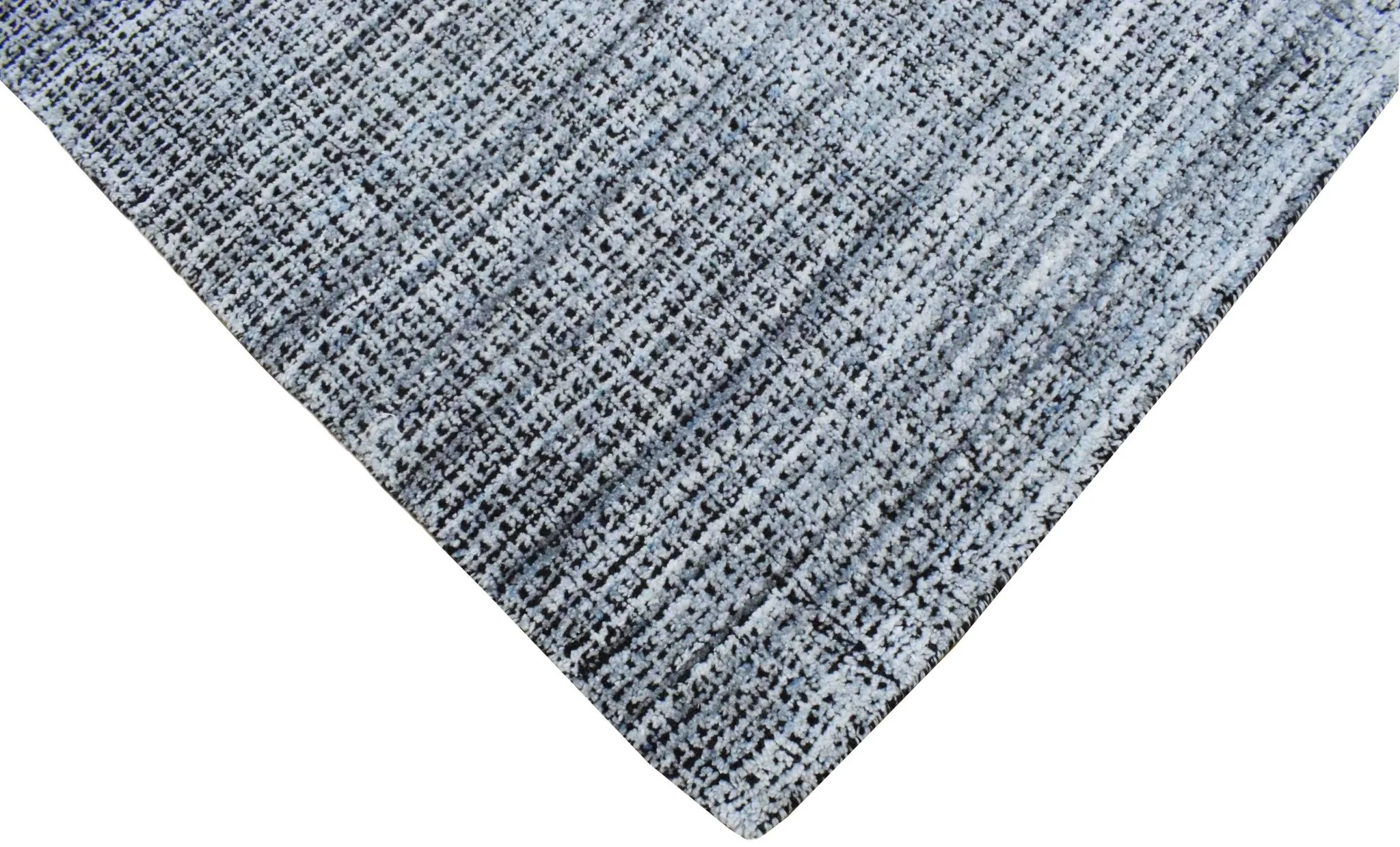 Gray and Black Handmade Area Rug Made With Fine Viscose - Image 7