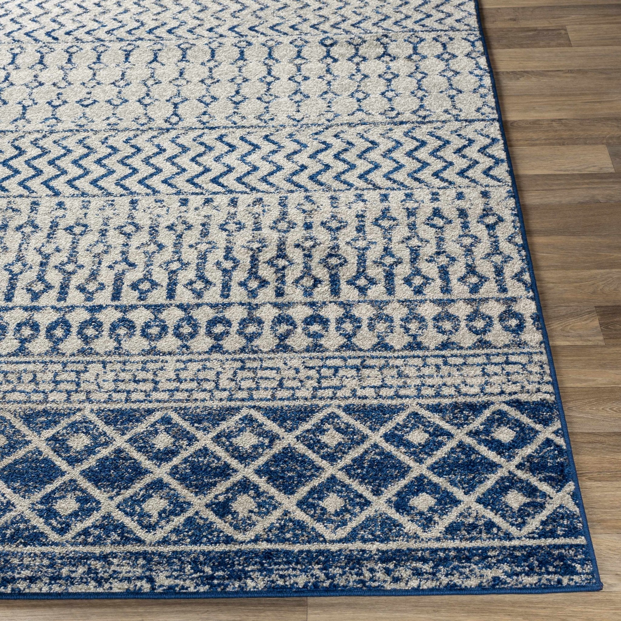 Greeley Gray And Blue Bohemian Style Area Rug - Image 5