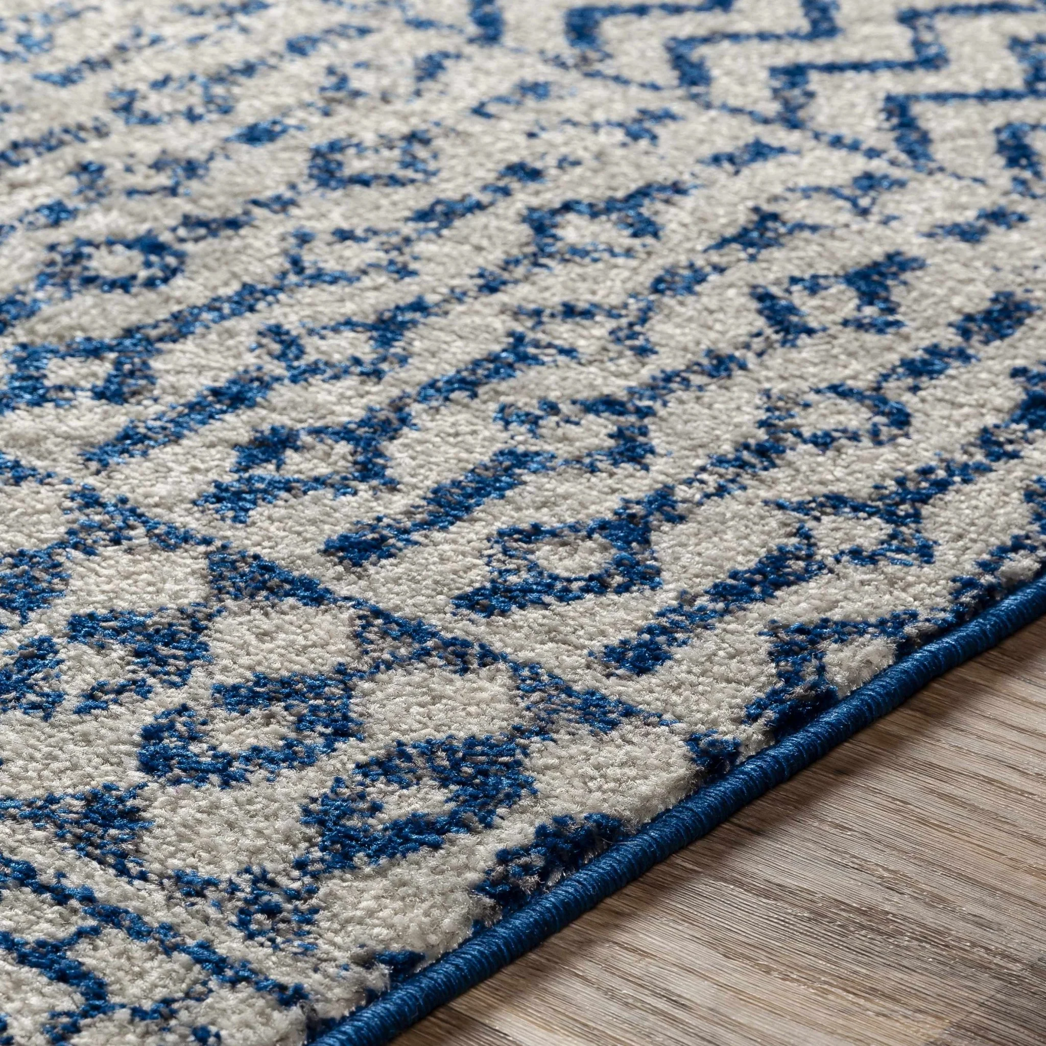 Greeley Gray And Blue Bohemian Style Area Rug - Image 9