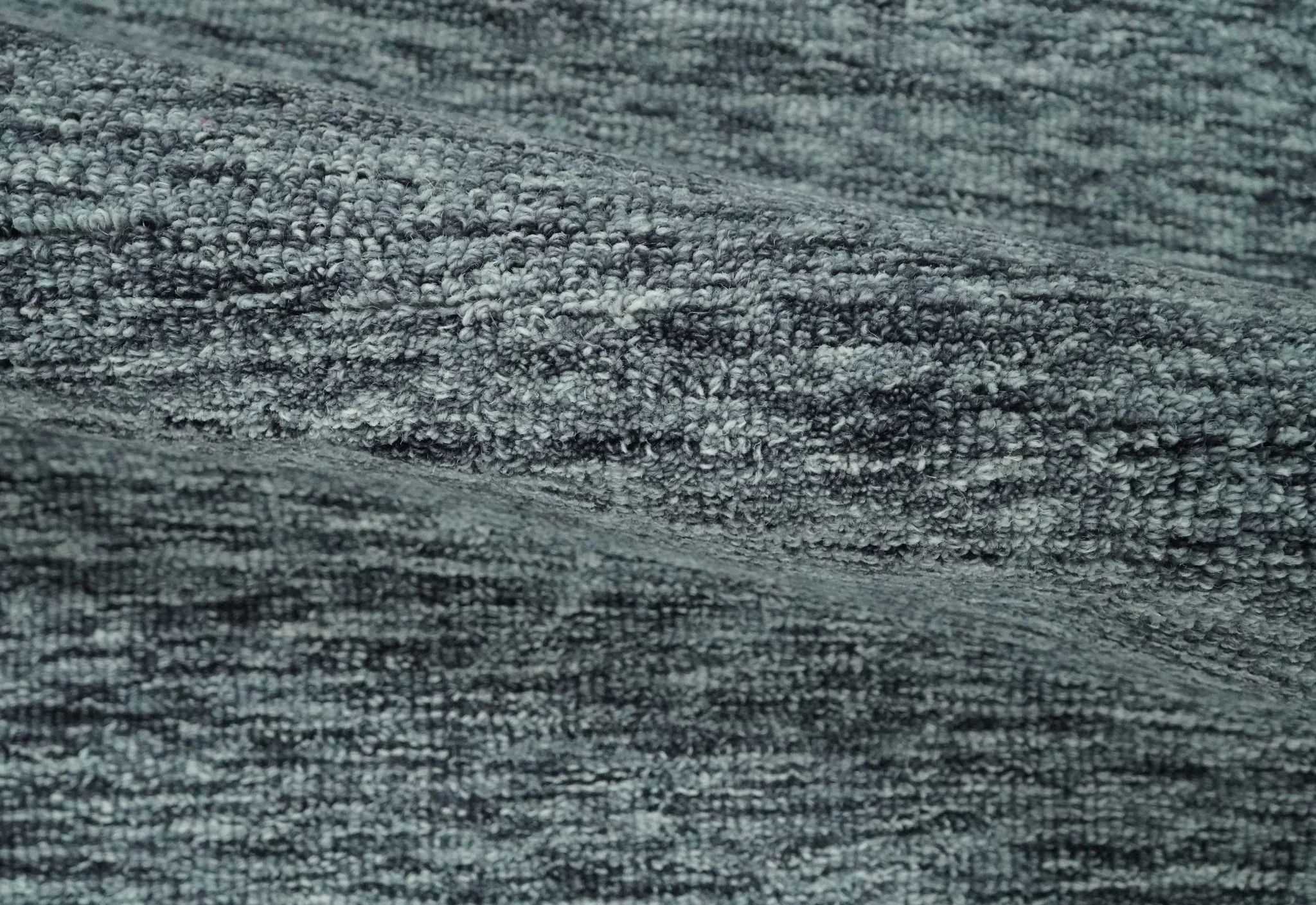 Gray and Charcoal Solid Shaded Hand Tufted Natural Multi Size Wool Area Rug - Image 5