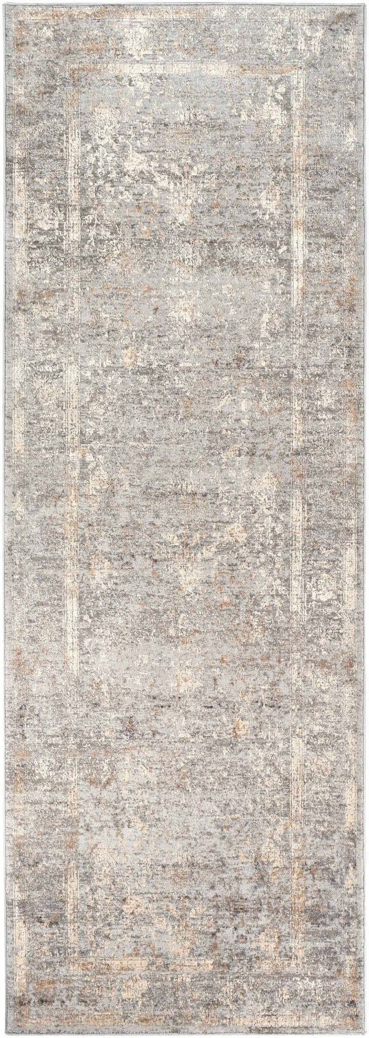 Gray And Charcoal Traditional Style Machine Woven Rug - Image 7