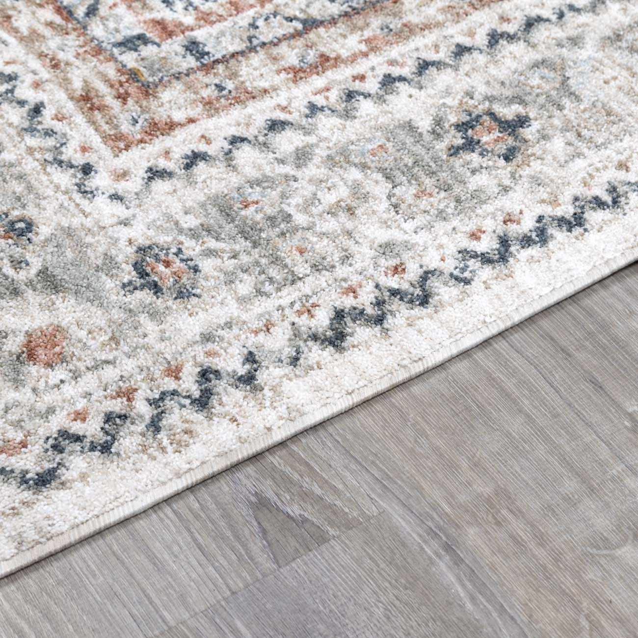 Gray And Cream Traditional Style Area Rug - Image 10