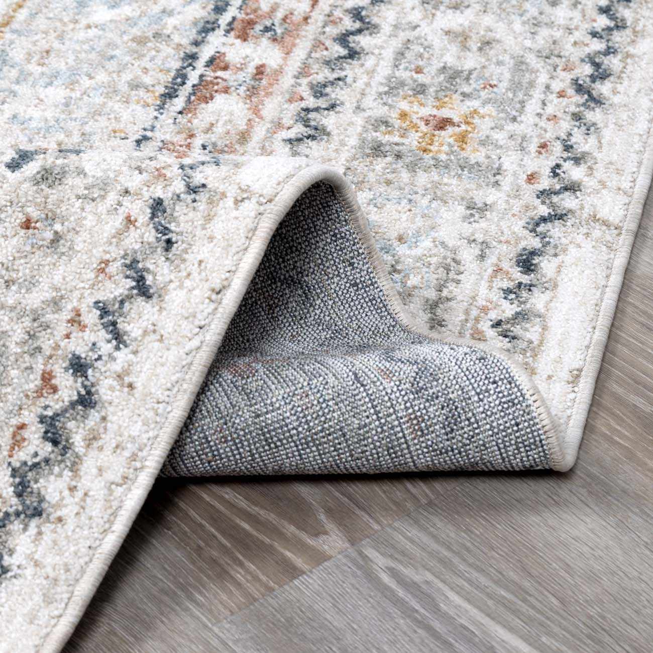 Gray And Cream Traditional Style Area Rug - Image 6