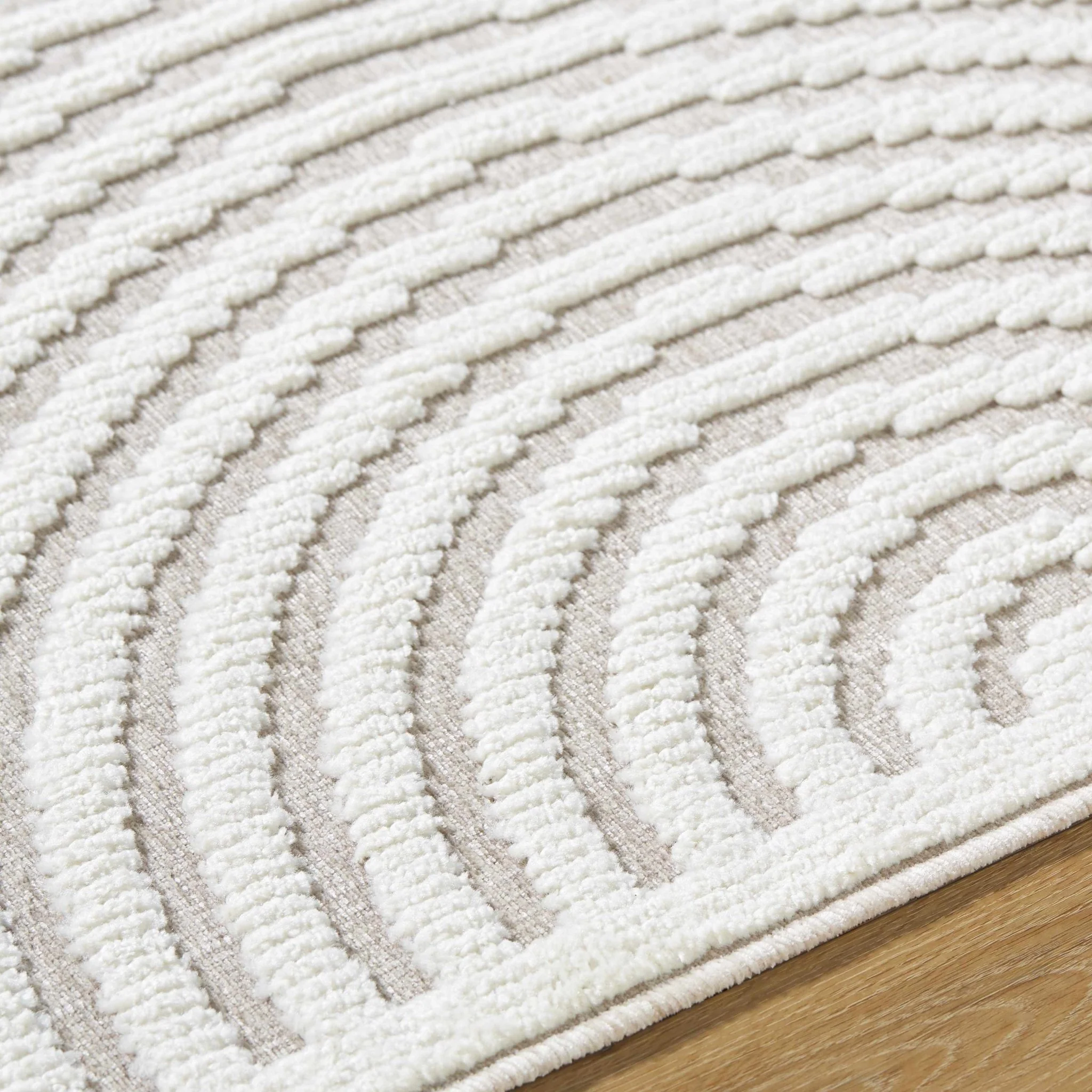 Gray And Off White Contemporary Style Washable Rug - Image 7