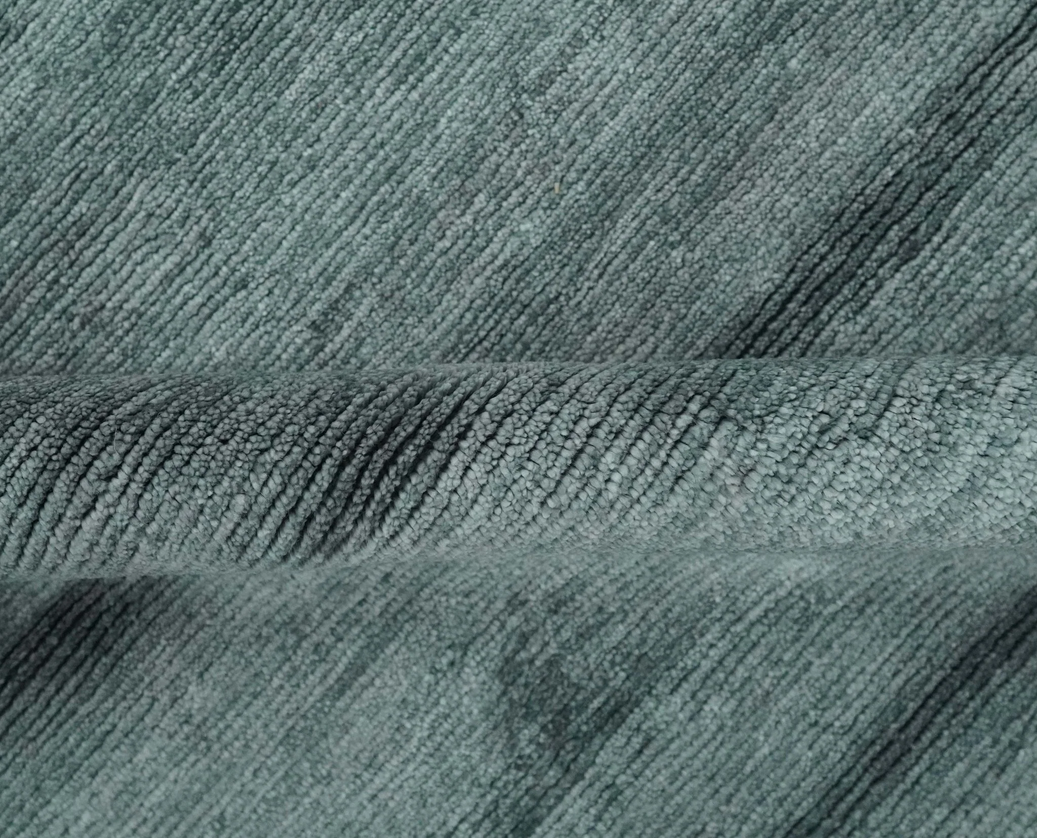 Gray and Silver Modern Abstract Hand Knotted 6x9 Wool and Viscose Area Rug - Image 7
