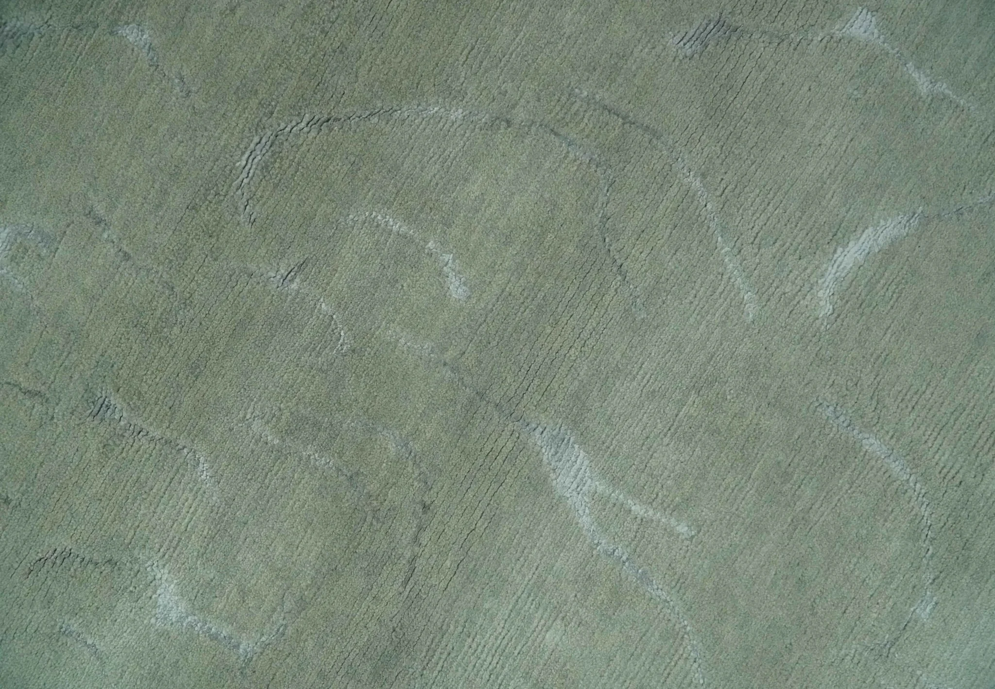 Beige and Silver Modern Abstract Hand loom 6x9 wool and Viscose Area Rug - Image 4