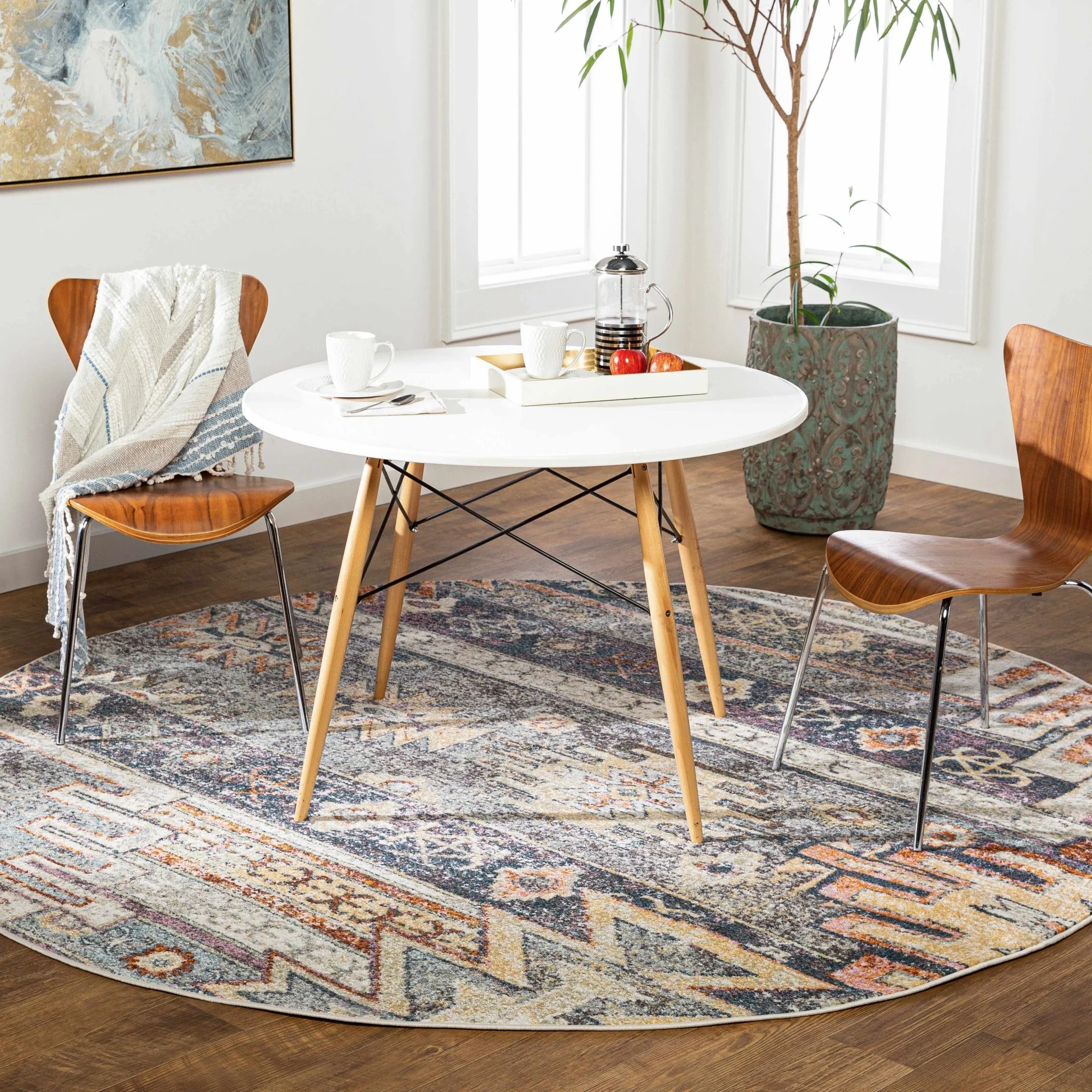 Gray, Beige and Gold Traditional Southwestern Multi size Area Rug - Image 11