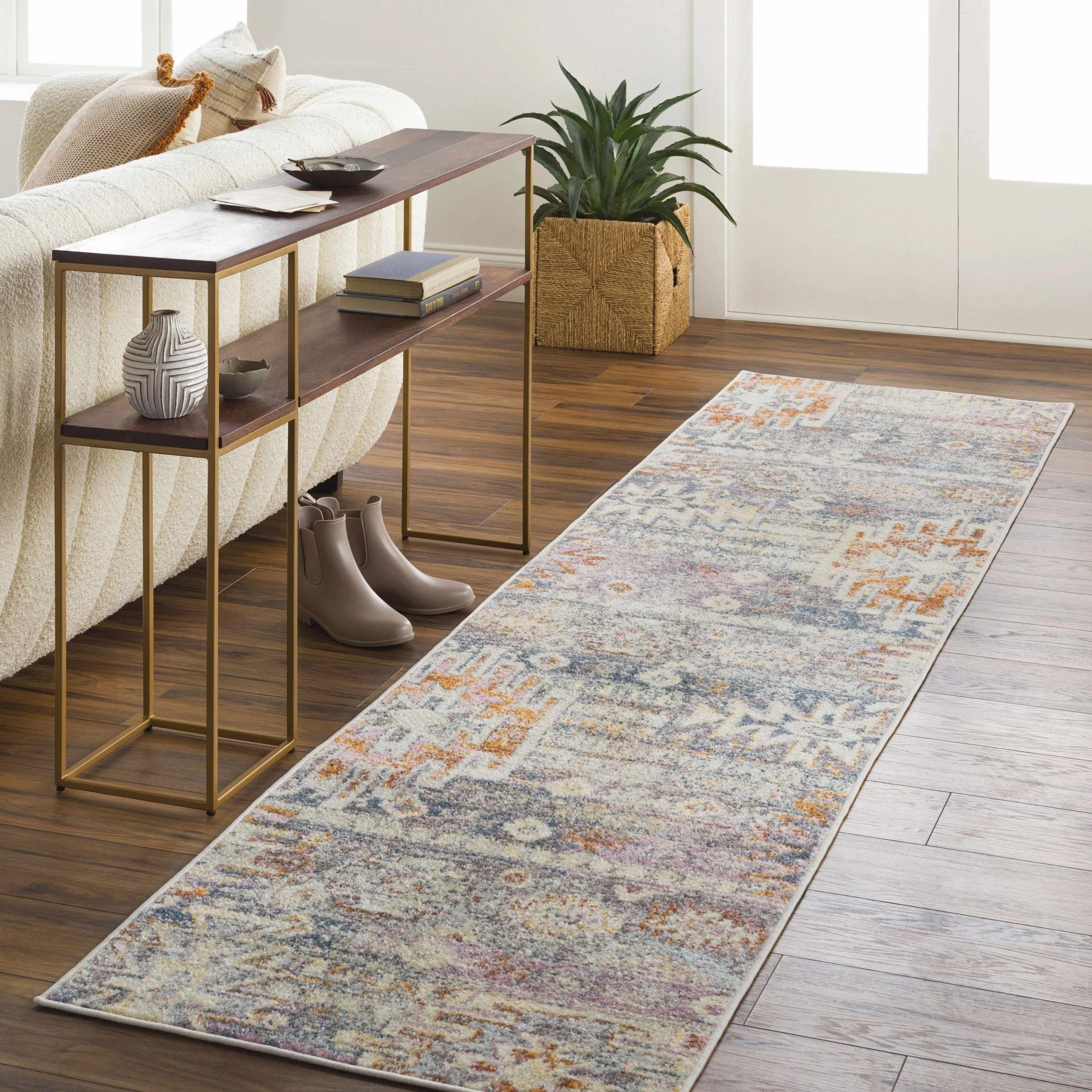 Gray, Beige and Gold Traditional Southwestern Multi size Area Rug - Image 13