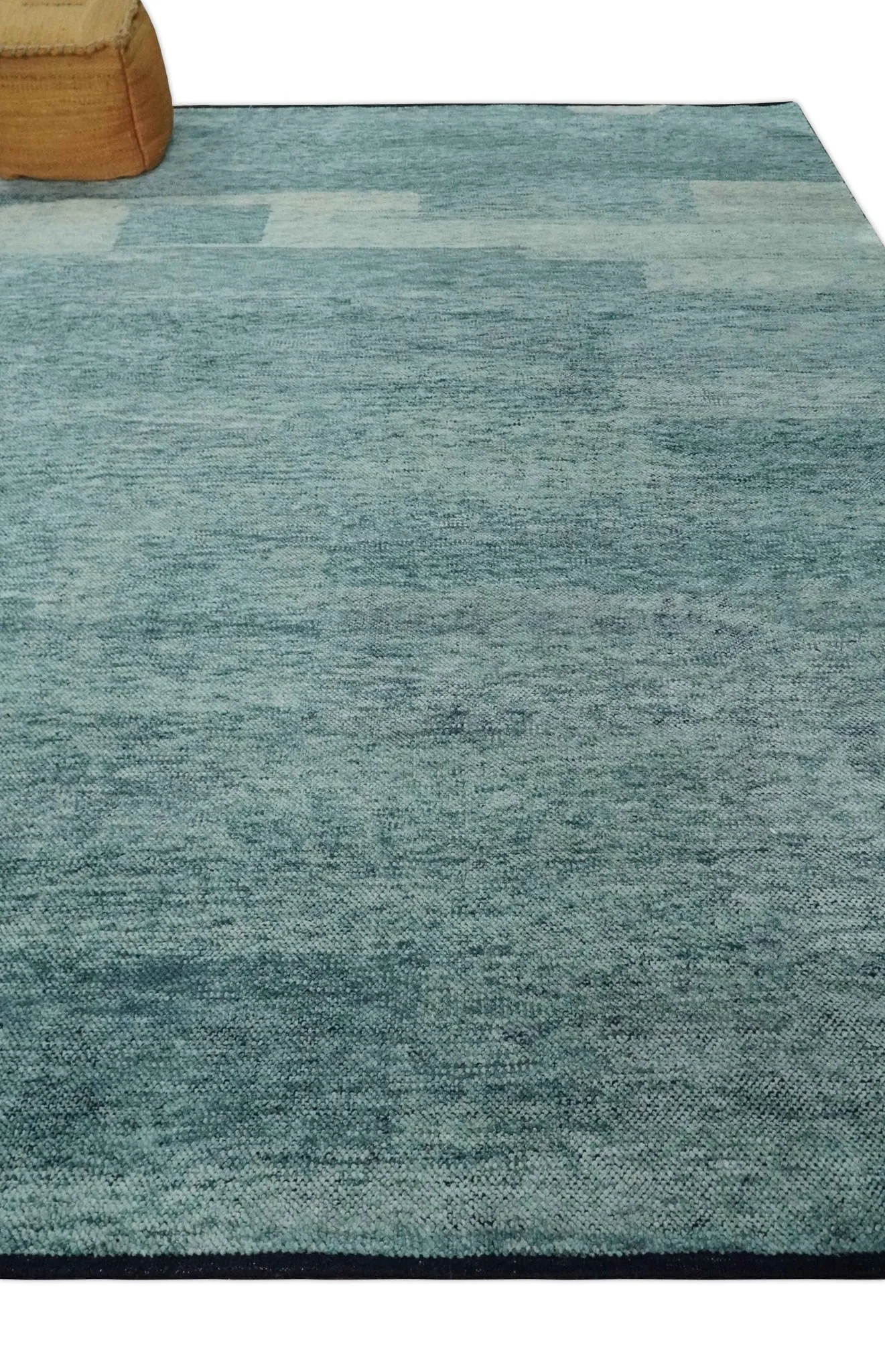 Gray, Beige and Silver contemporary Hand knotted 9x12 wool Area Rug - Image 3