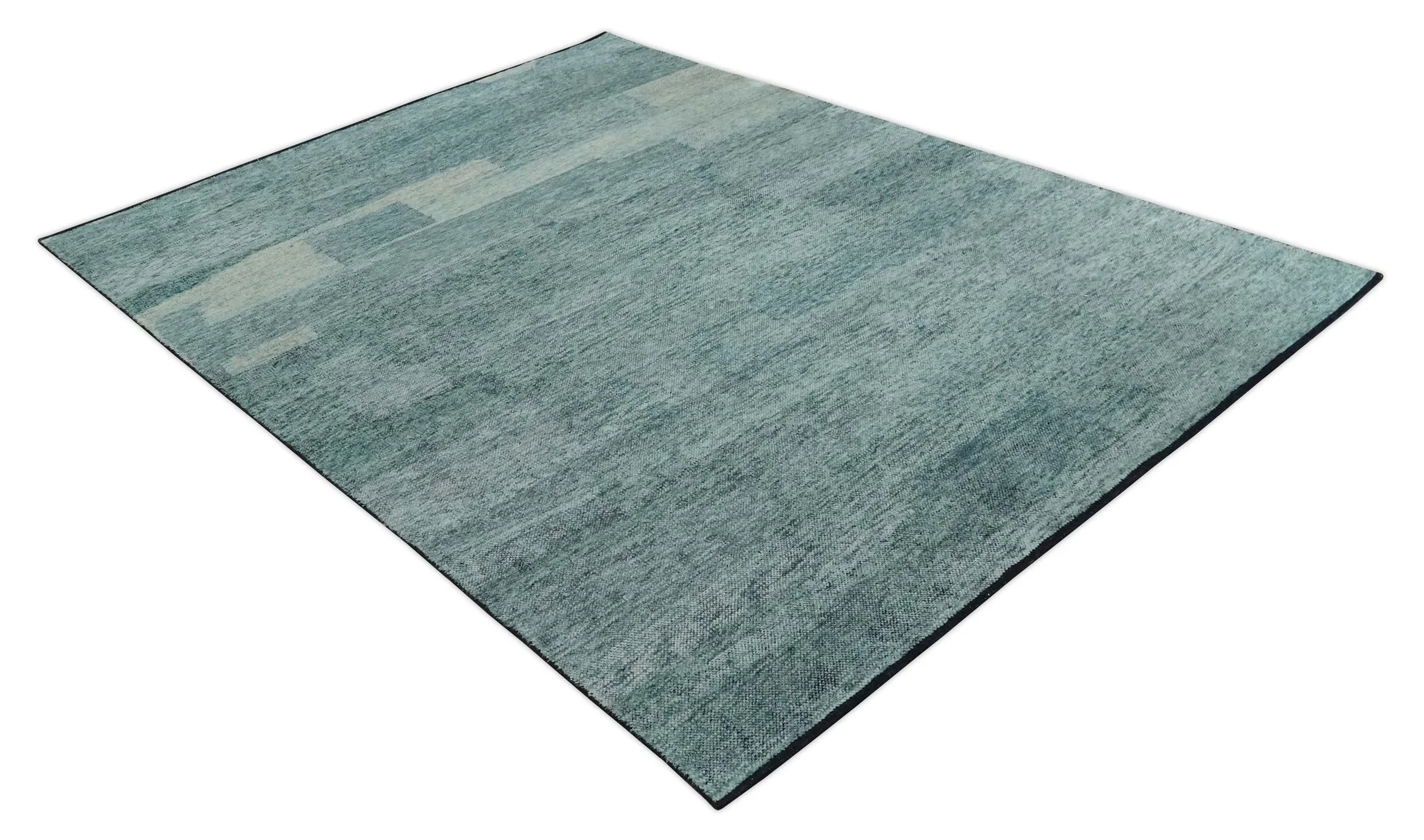 Gray, Beige and Silver contemporary Hand knotted 9x12 wool Area Rug - Image 9