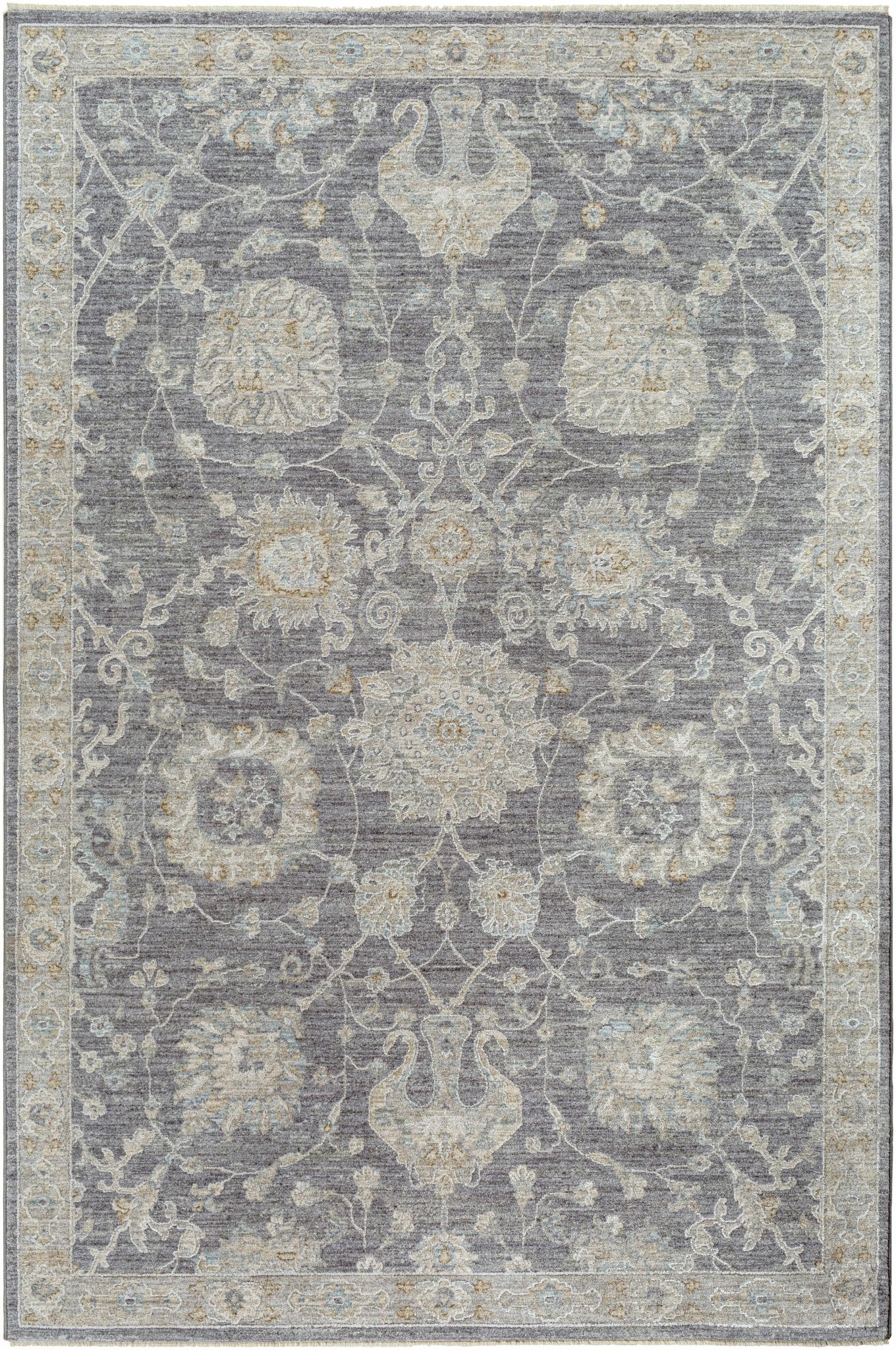 Antique Look Gray, Beige and Silver Oriental Oushak Design Area Rug - Image 16