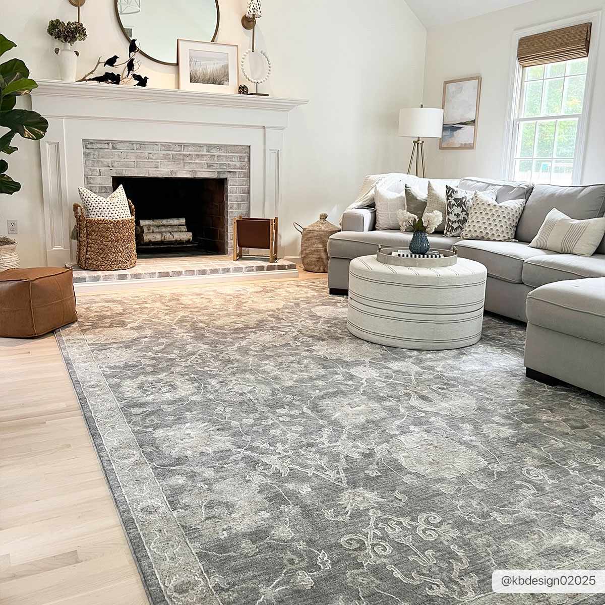 Antique Look Gray, Beige and Silver Oriental Oushak Design Area Rug - Image 3