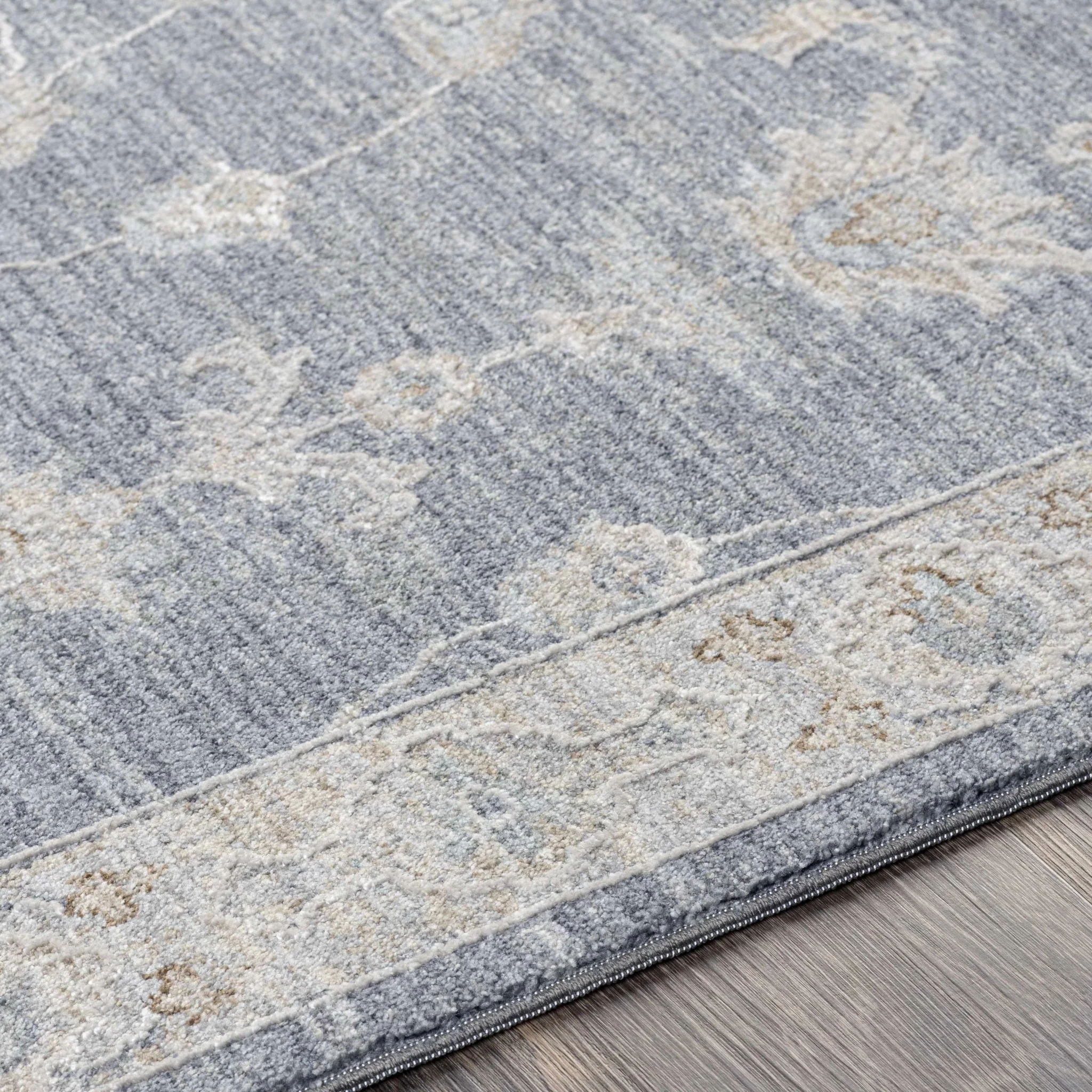 Antique Look Gray, Beige and Silver Oriental Oushak Design Area Rug - Image 7