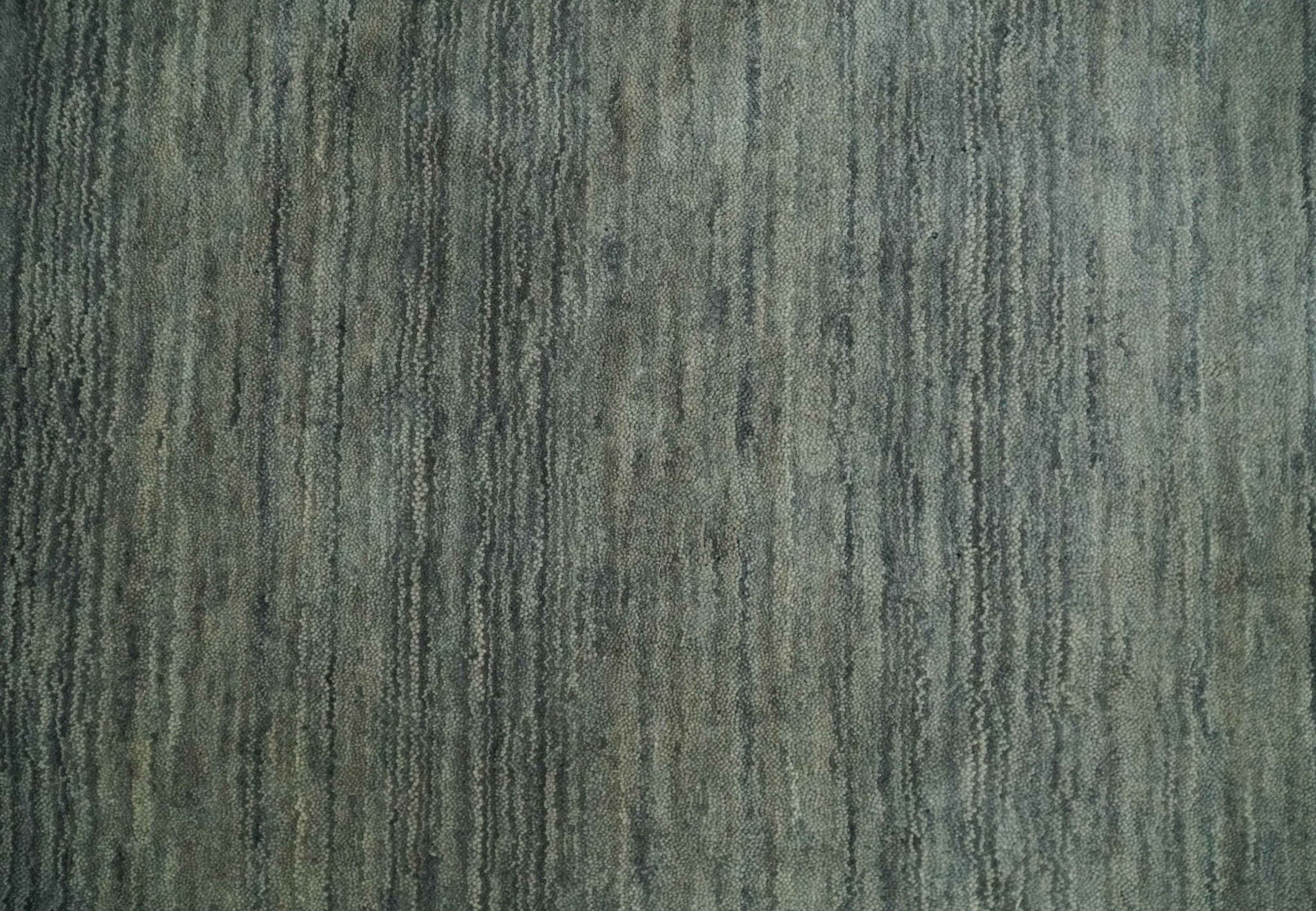 5x8 Gray, Charcoal and Ivory with Striped Wool Hand Woven Southwestern Lori Gabbeh Rug| KNT27 - Image 6