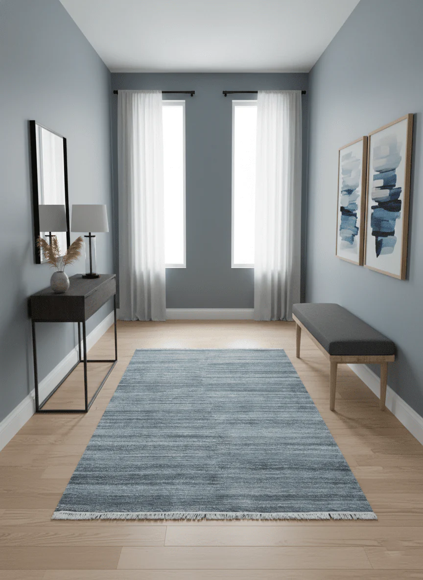 Gray, Charcoal and Silver Modern Abstract Dari 5x8 Pet yarn Area Rug - Image 2