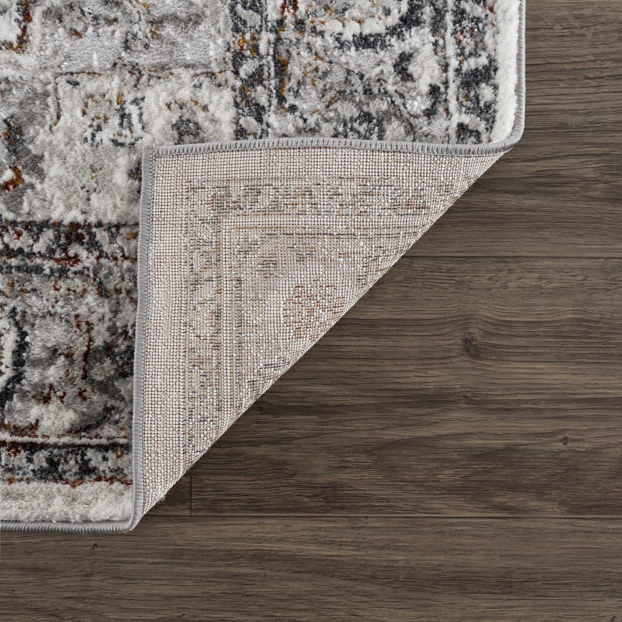 Antique Style Gray, Charcoal, Gold and Brown Traditional Heriz Design Area Rug - Image 3