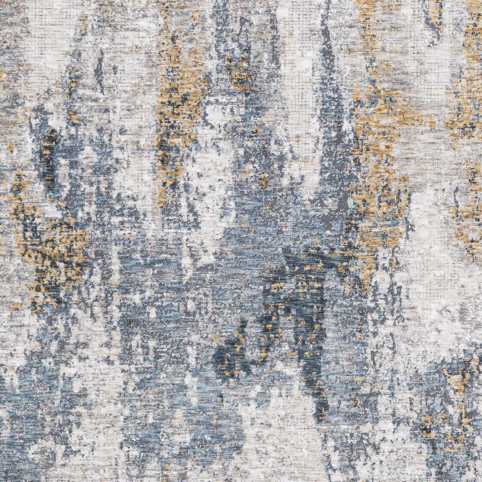 Gray Contemporary Abstract Machine Woven Rug - Image 15