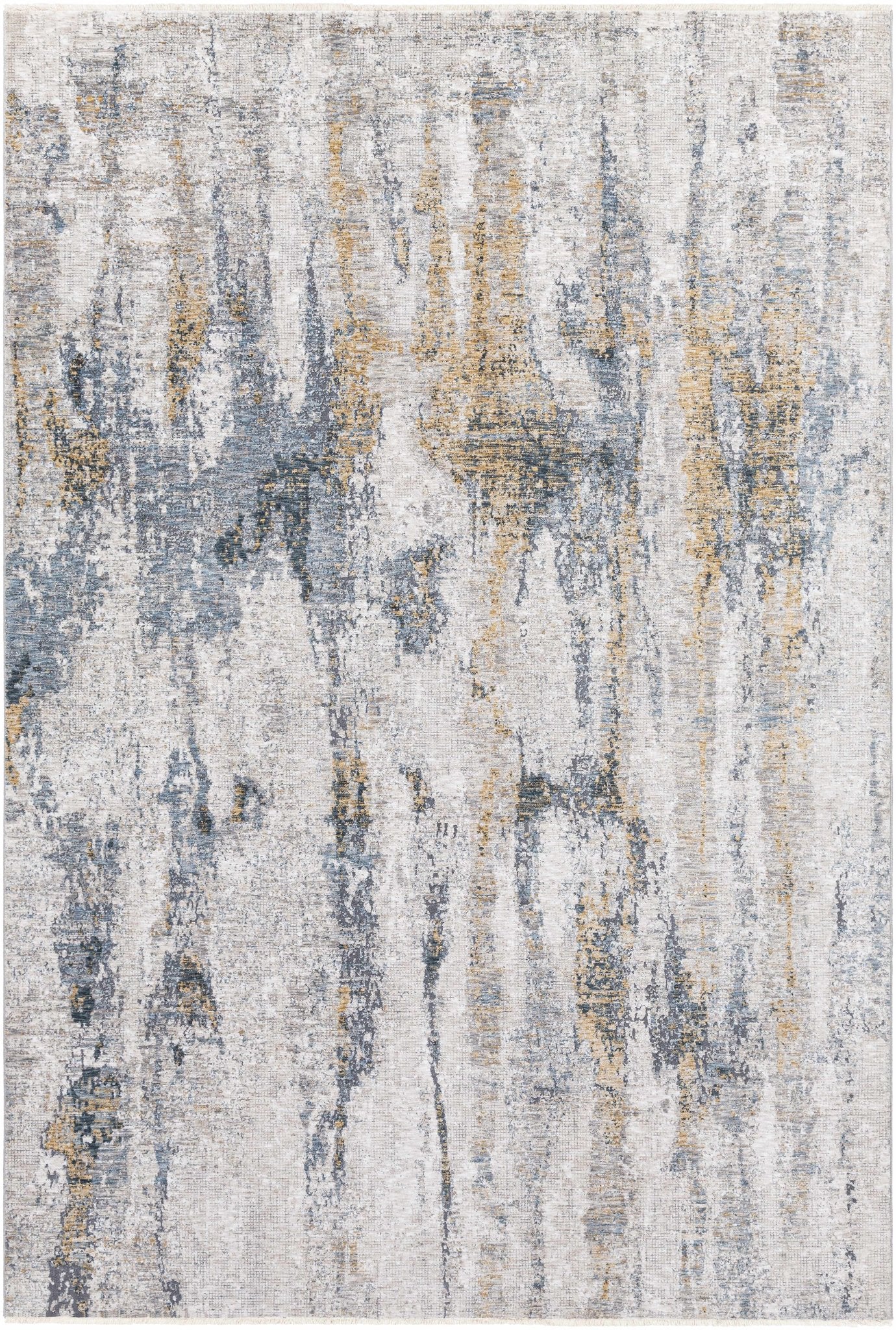 Gray Contemporary Abstract Machine Woven Rug - Image 16