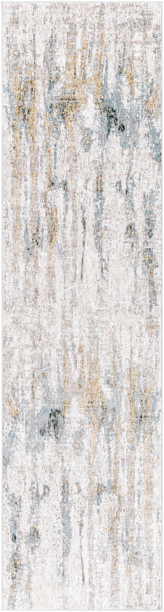 Gray Contemporary Abstract Machine Woven Rug - Image 19