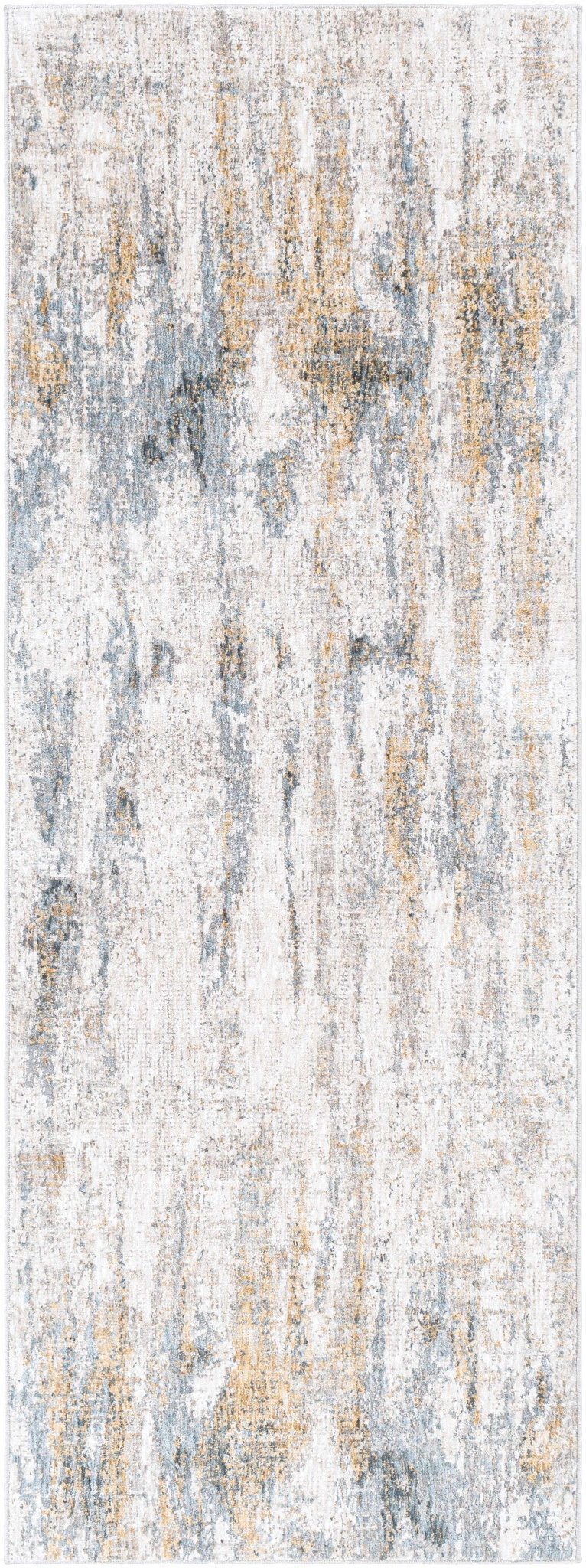 Gray Contemporary Abstract Machine Woven Rug - Image 8