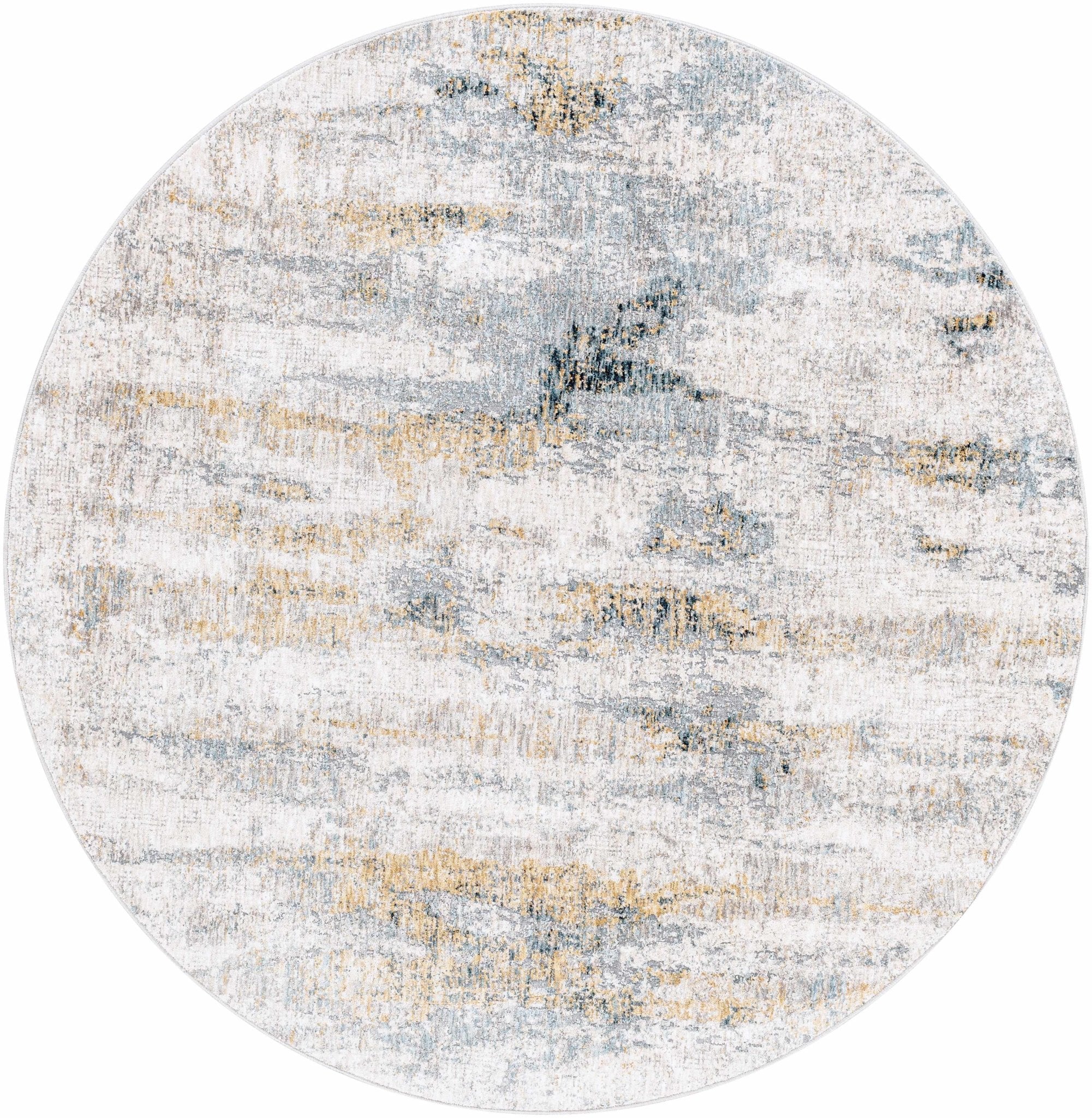 Gray Contemporary Abstract Machine Woven Rug - Image 9