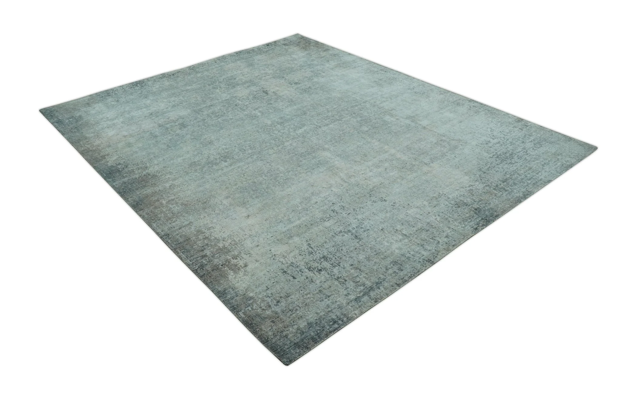 Silver design Modern Abstract Hand Knotted Bamboo Silk Area Rug - Image 9