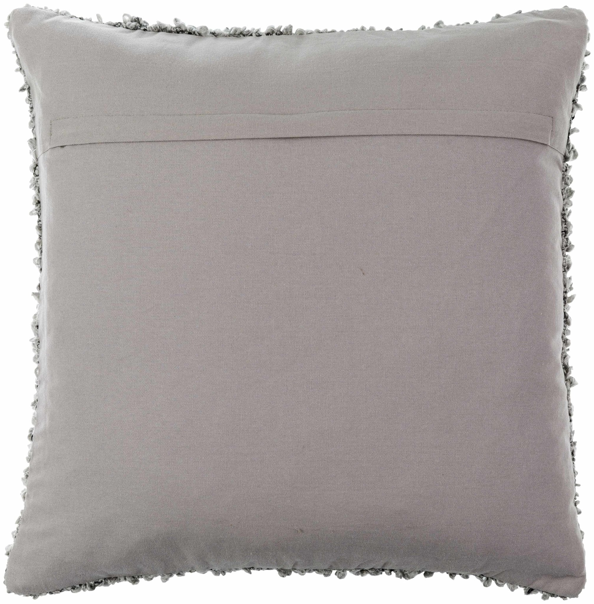Gray fluffy loop textured Square Throw pillow - Image 2